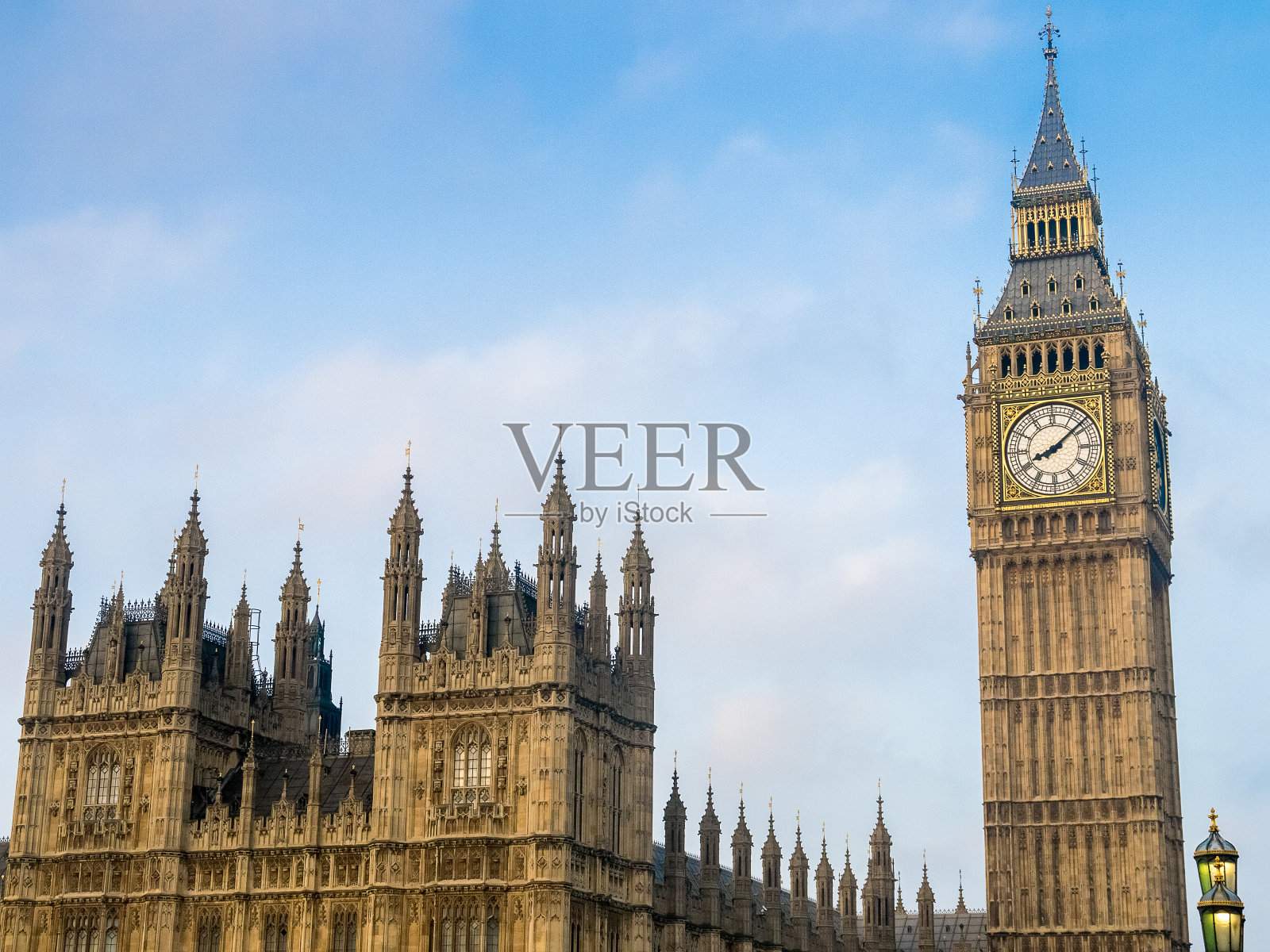 英国伦敦的大本钟和威斯敏斯特议会照片摄影图片