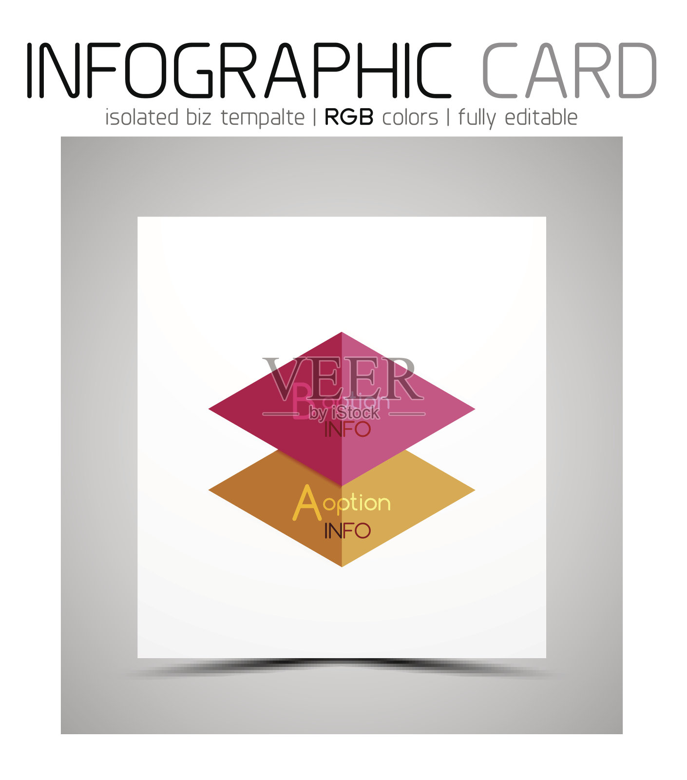 几何形状的信息图表名片设计模板素材