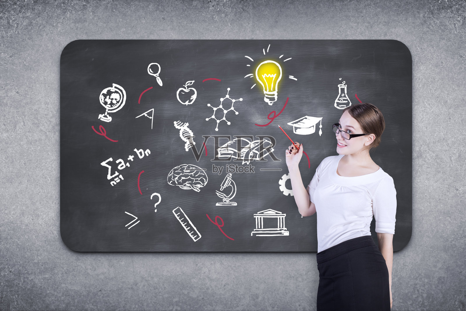 女子素描教育素描照片摄影图片