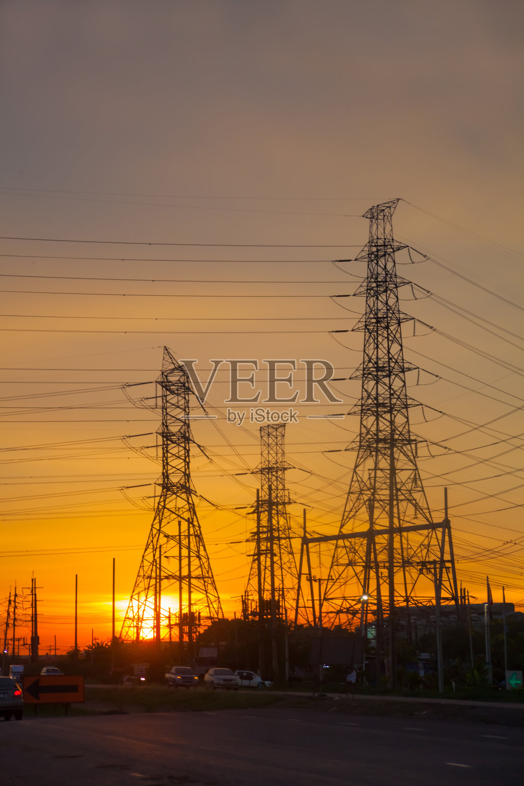 高电压照片摄影图片