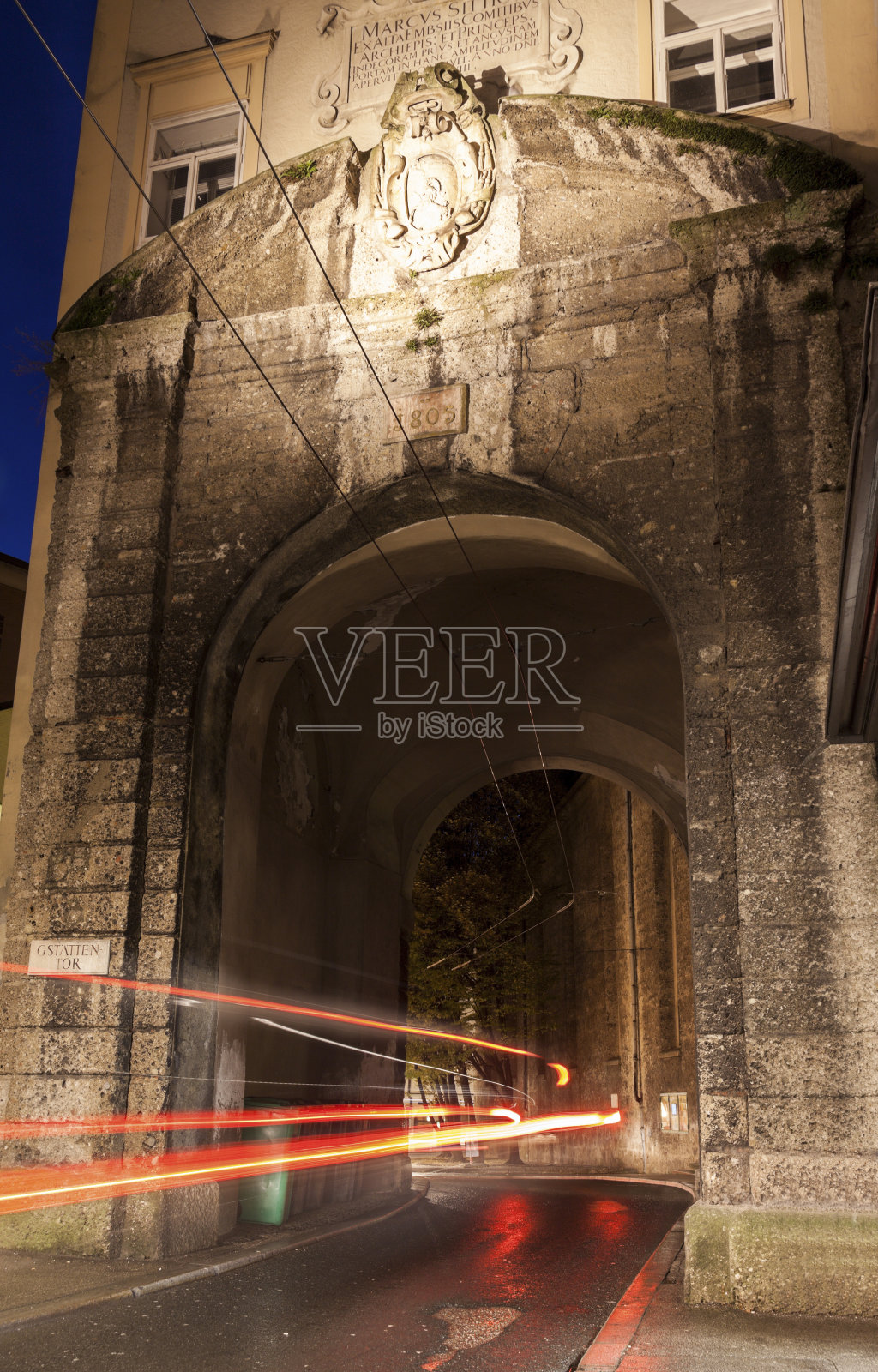 萨尔斯堡的街道照片摄影图片