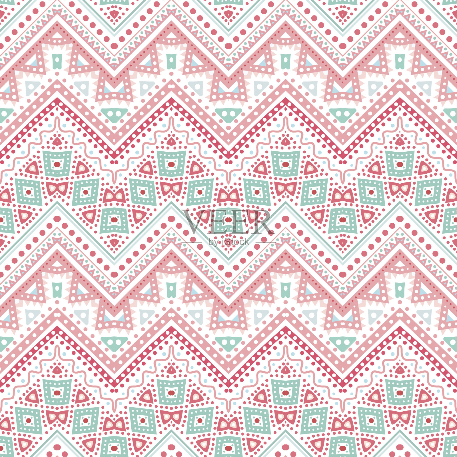 部落民族之字形格局。矢量图插画图片素材