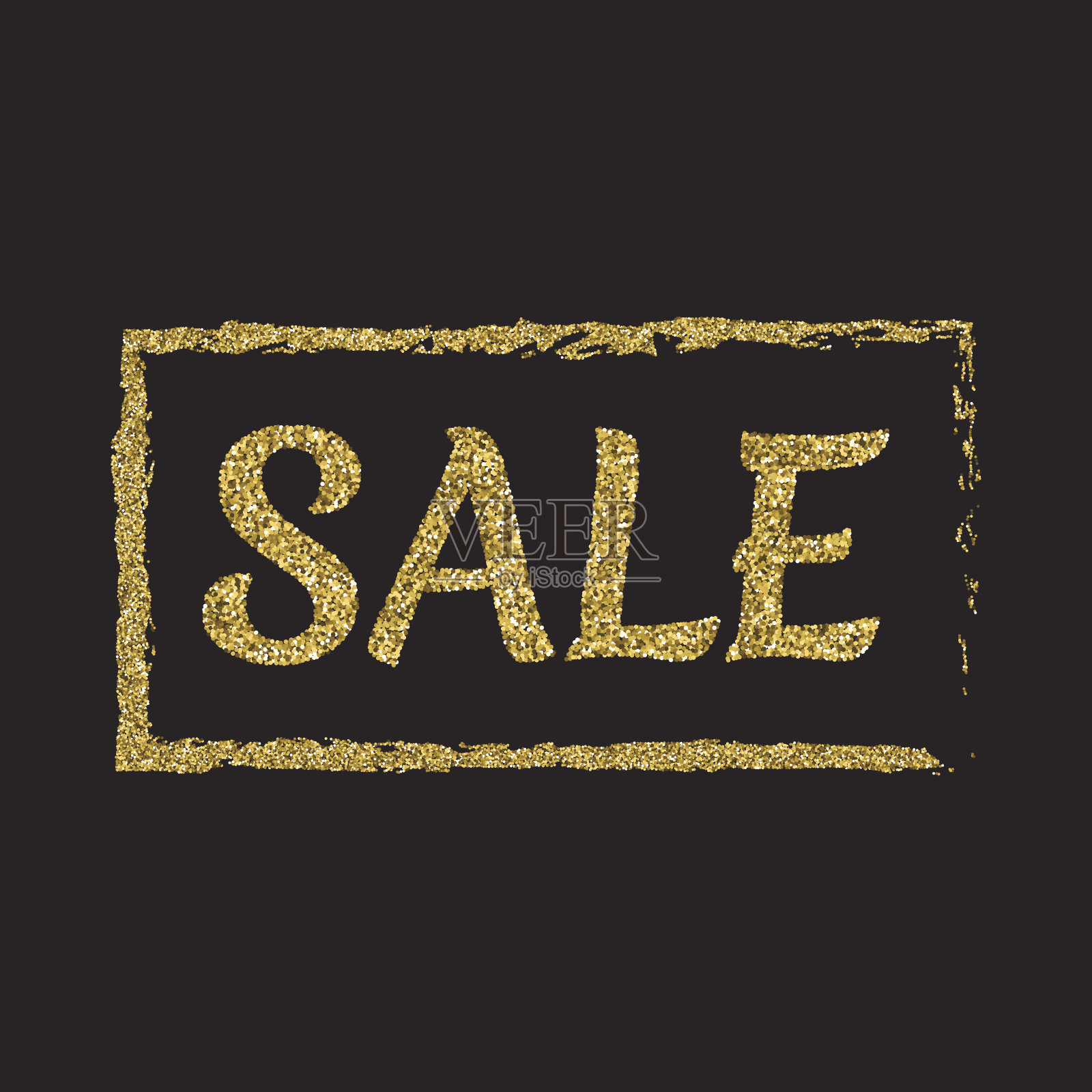 金色闪光的销售背景。矢量图设计元素图片