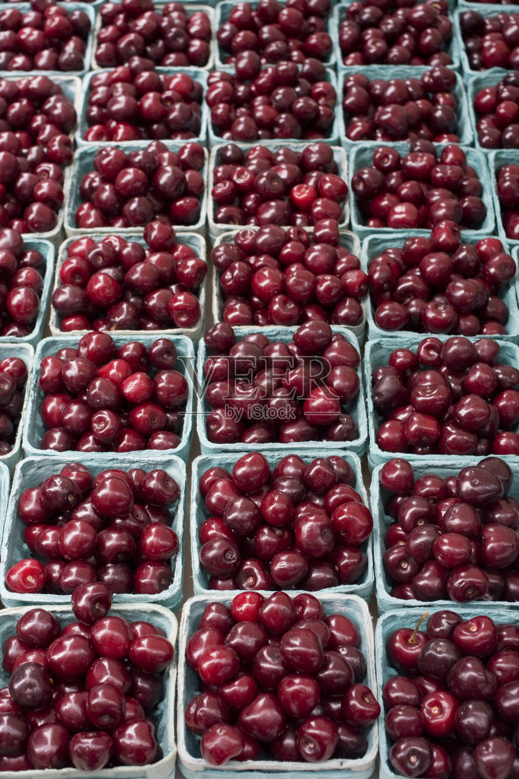盒装樱桃出售照片摄影图片