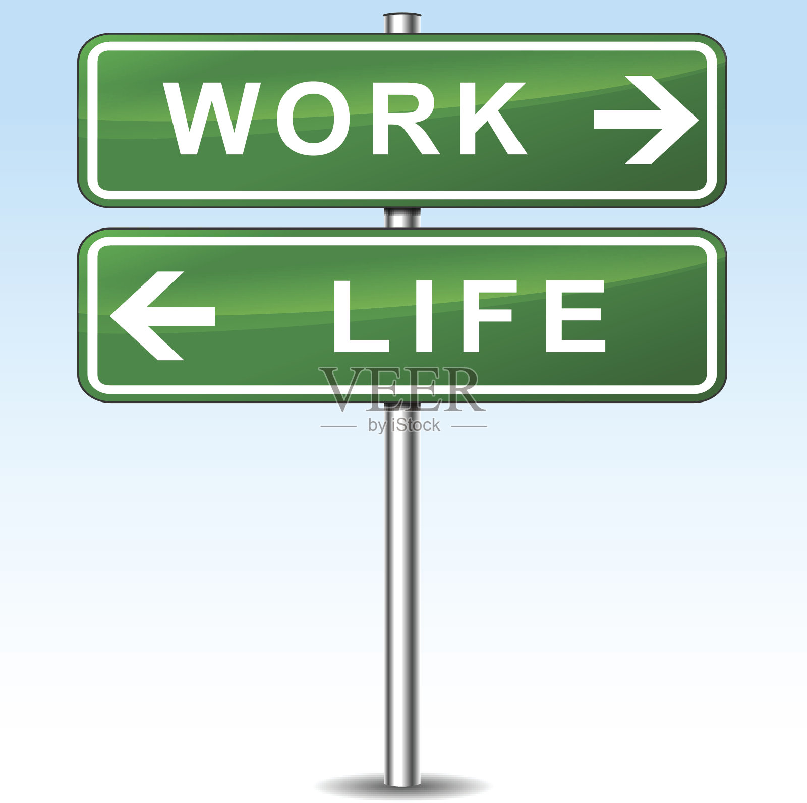 工作和生活方向标志设计元素图片