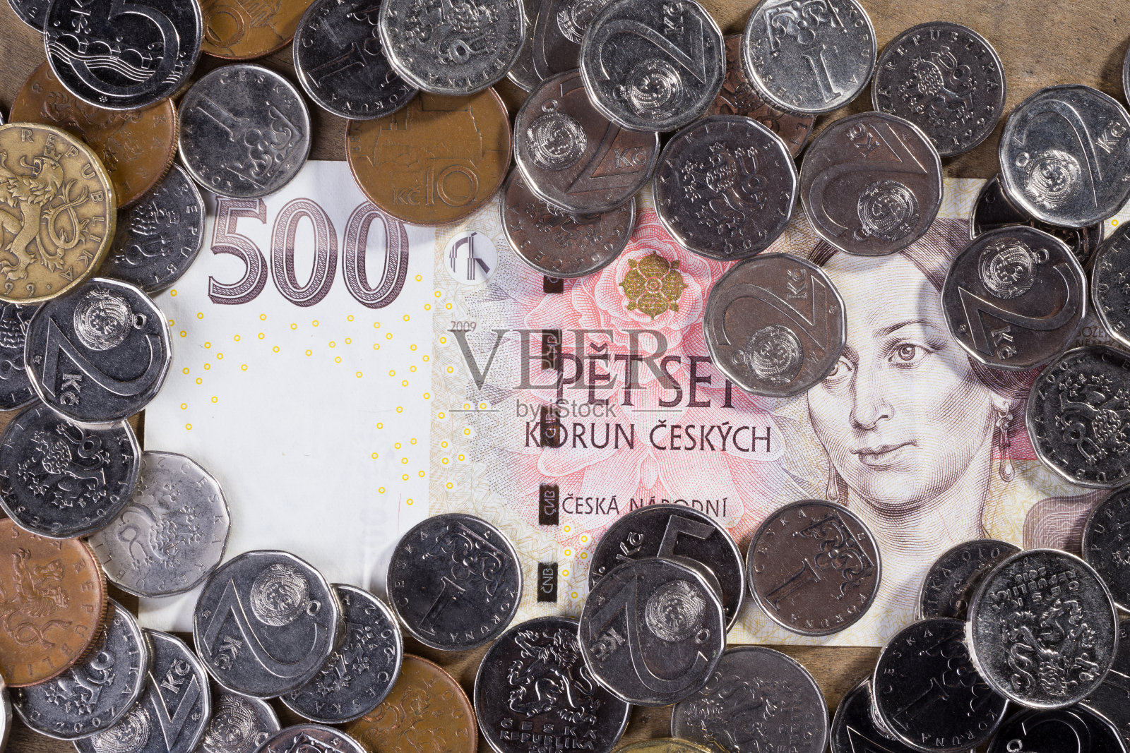 捷克克朗,货币照片摄影图片