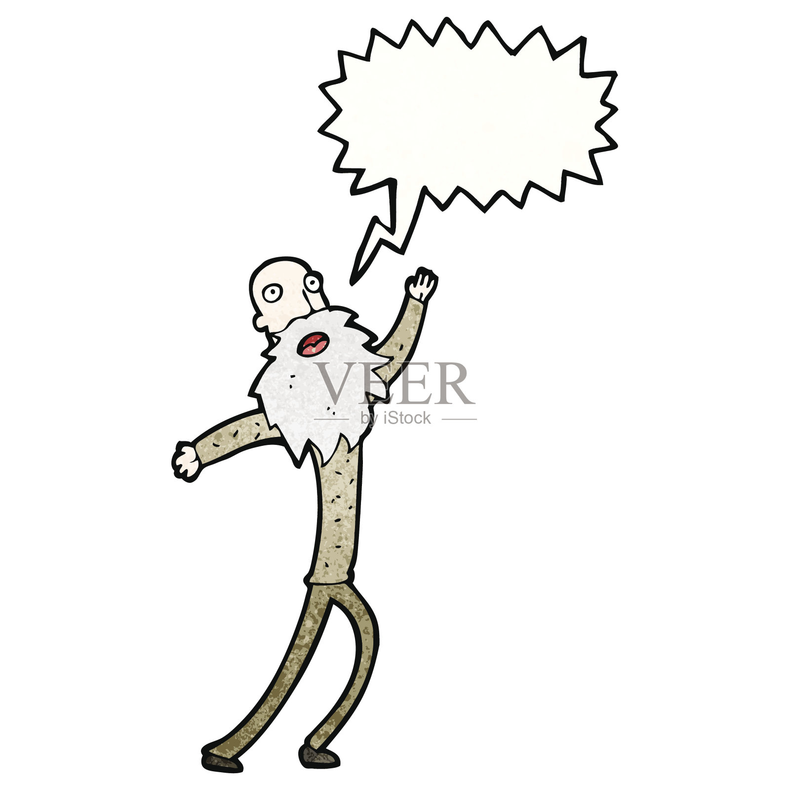 老人唱歌插画图片素材