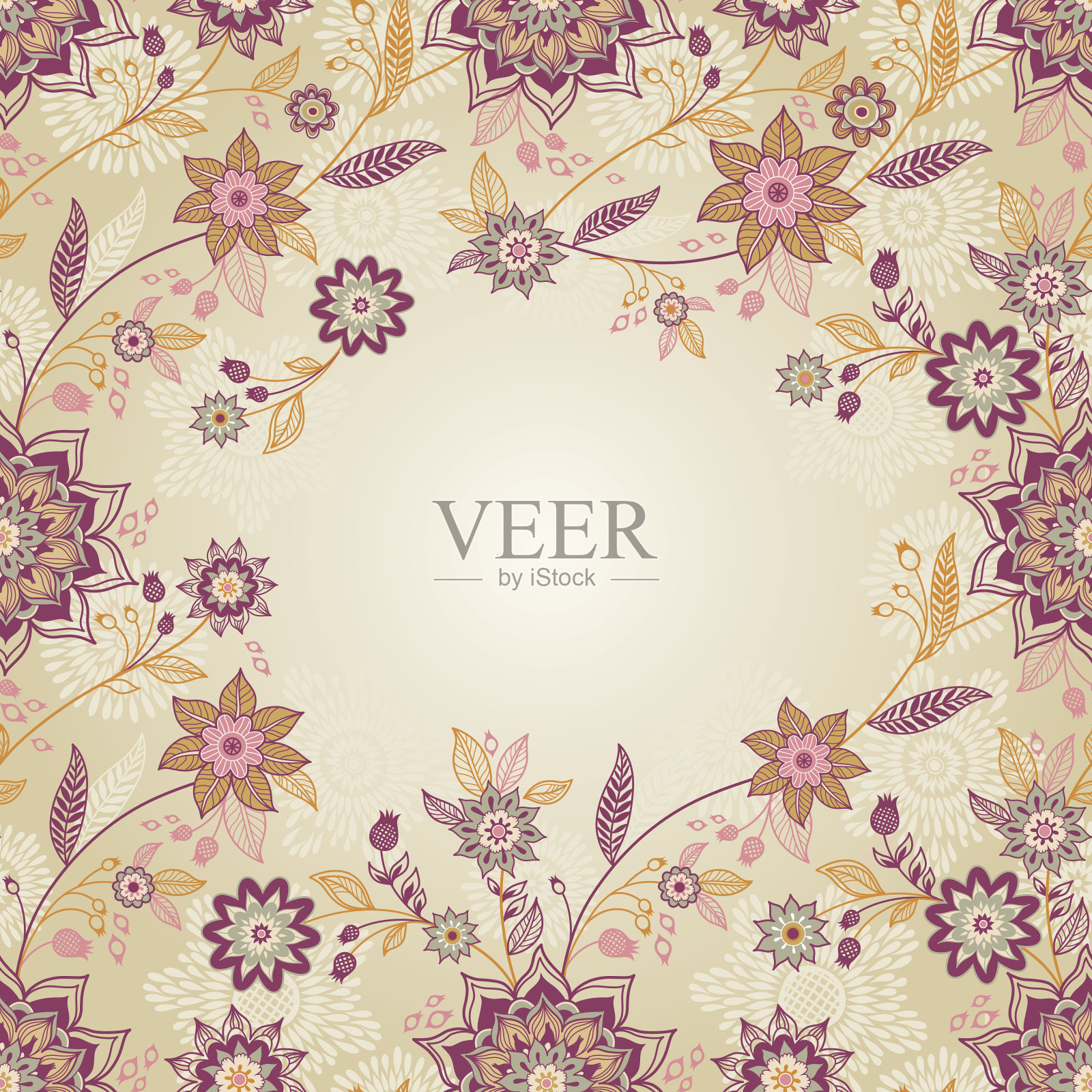 复古贺卡插画图片素材