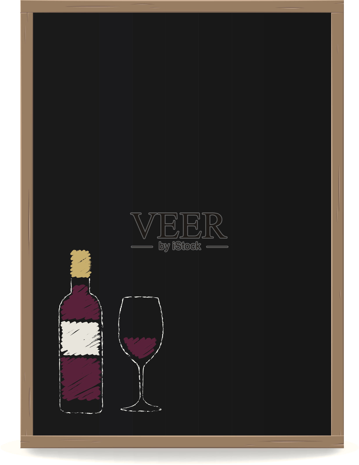 酒单上黑板插画图片素材