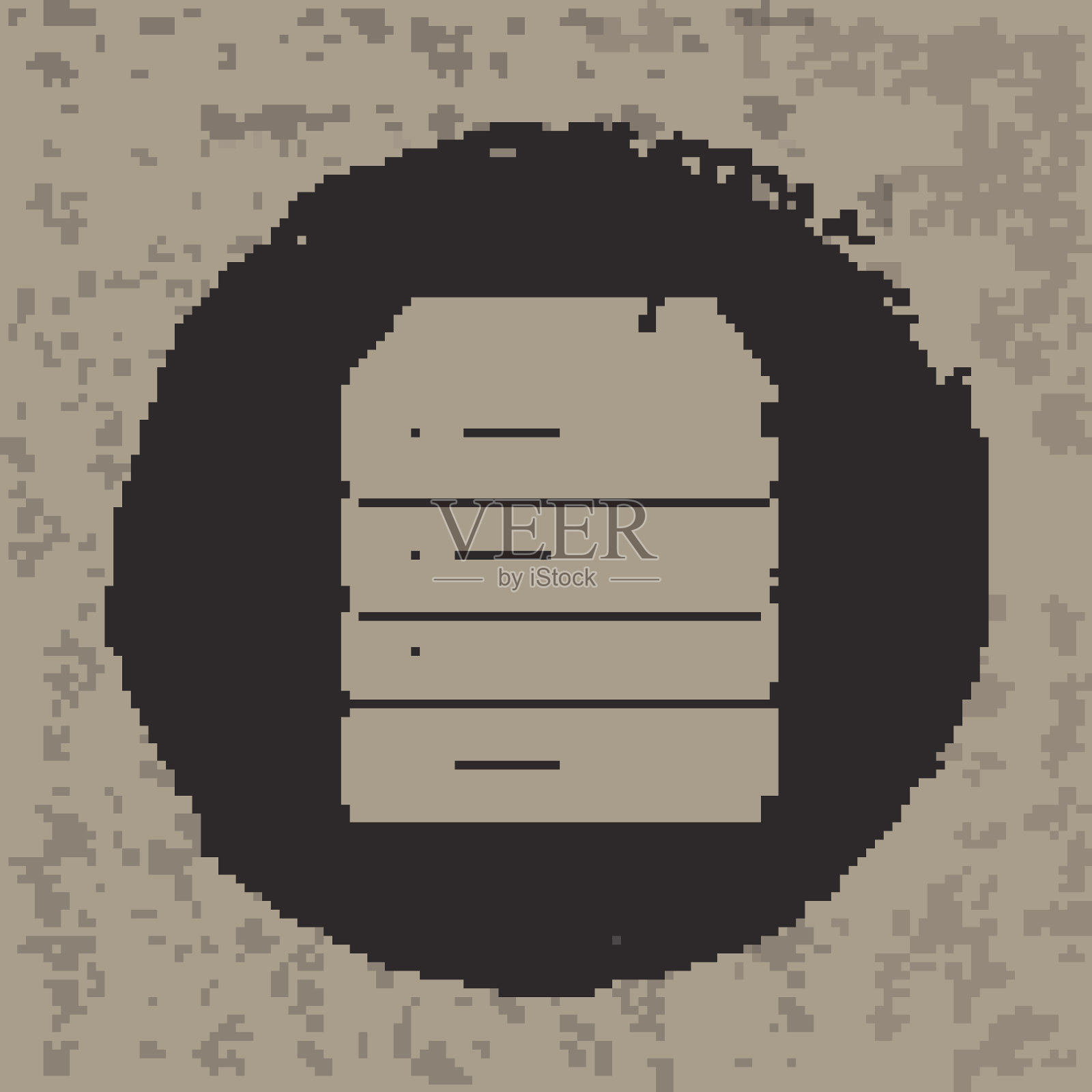 基于垃圾背景，矢量的数据库设计插画图片素材