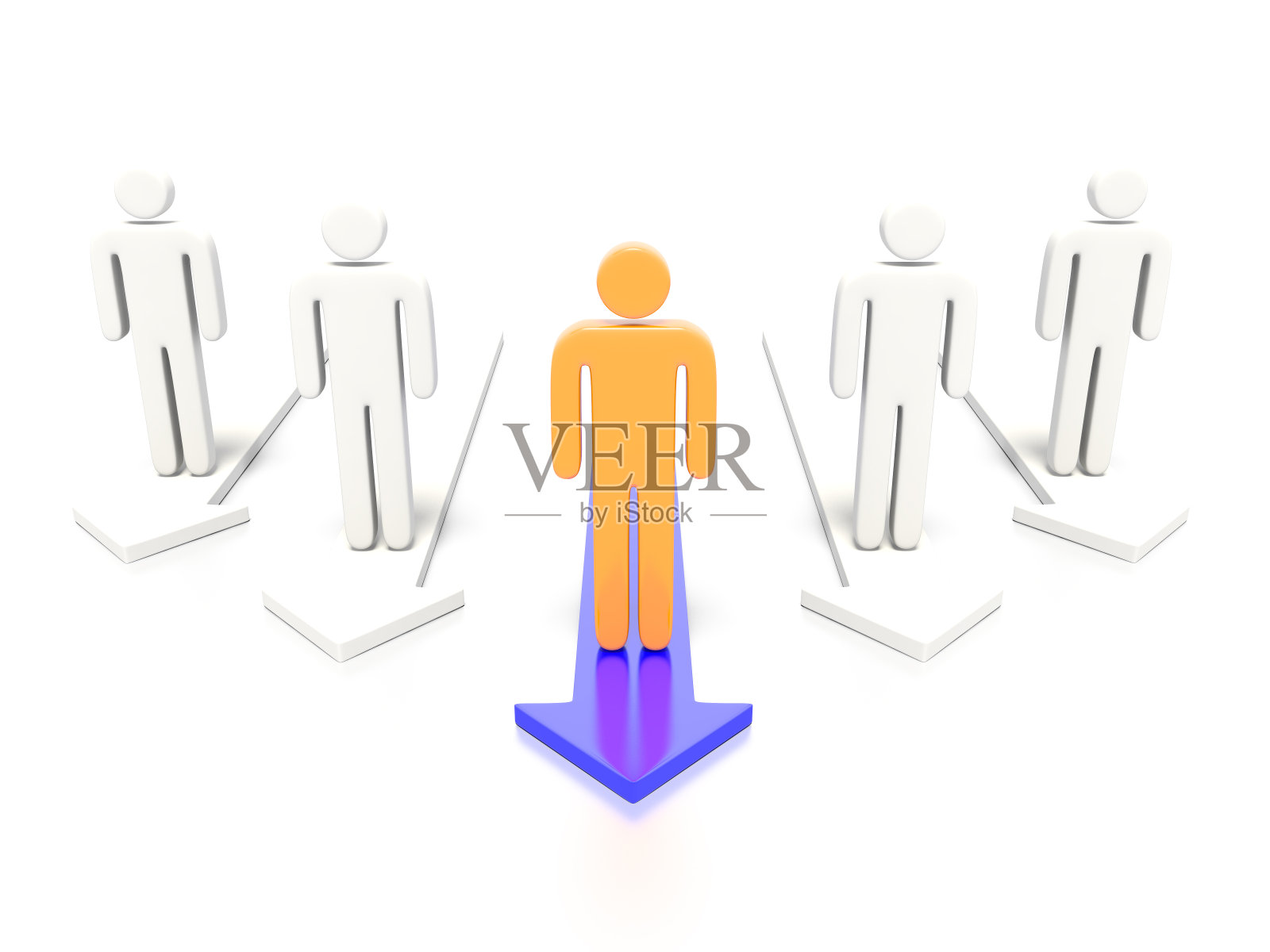 用箭头人物。照片摄影图片