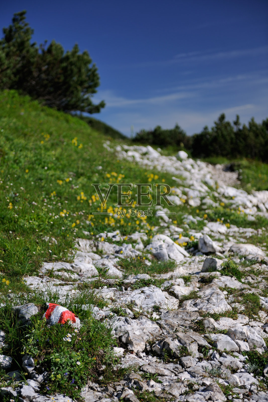 奥地利阿尔卑斯山-徒步路线标志(XXXL)照片摄影图片
