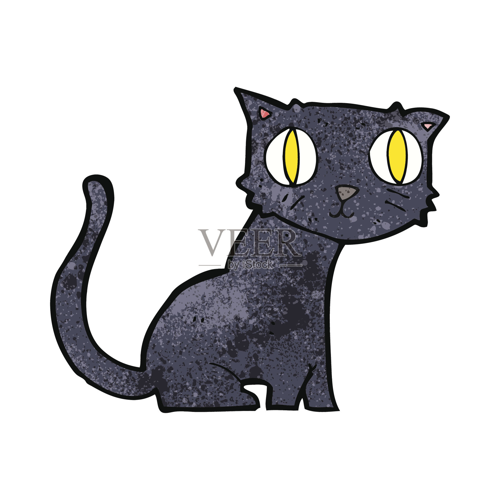 卡通黑猫设计元素图片
