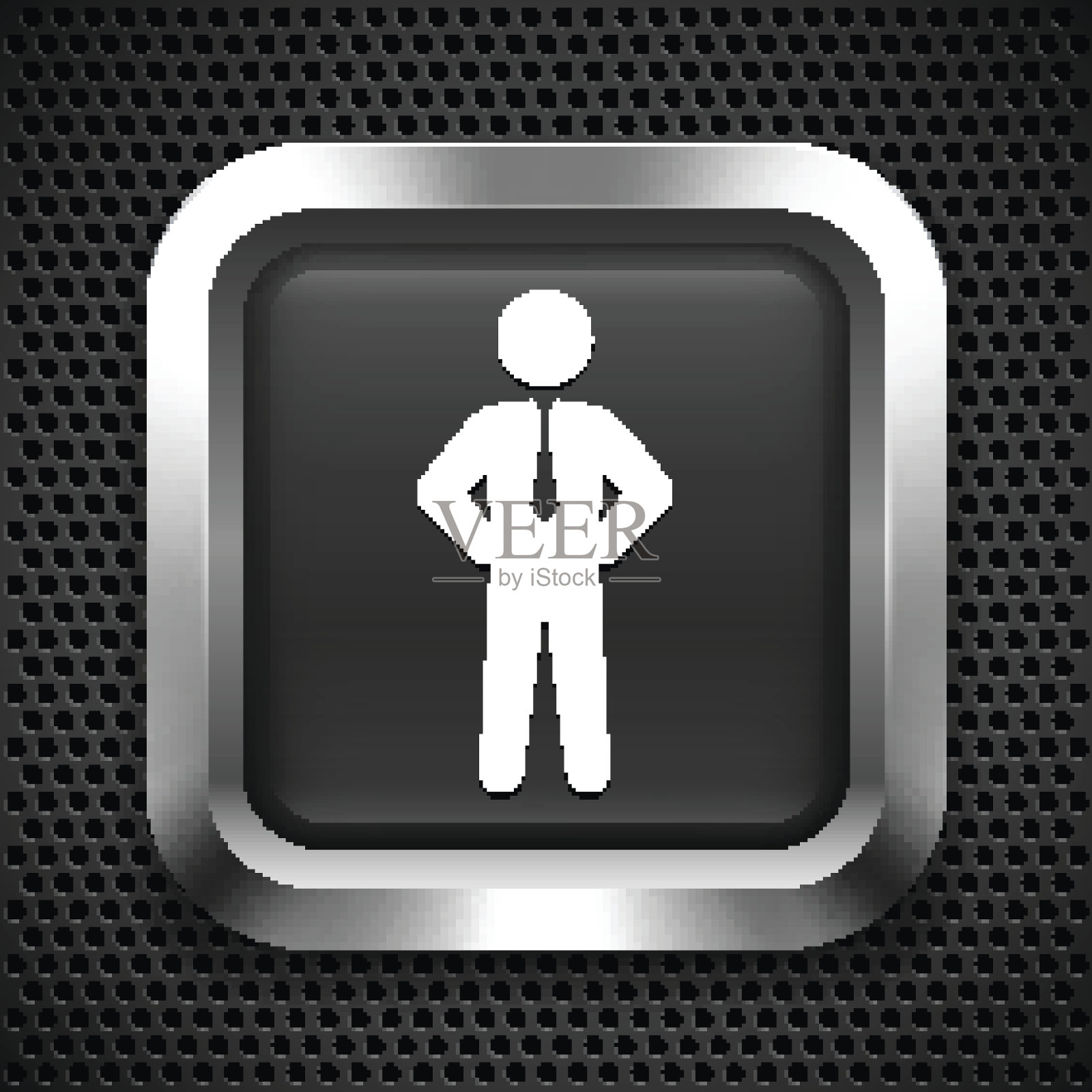 商人在黑色方块按钮设计元素图片