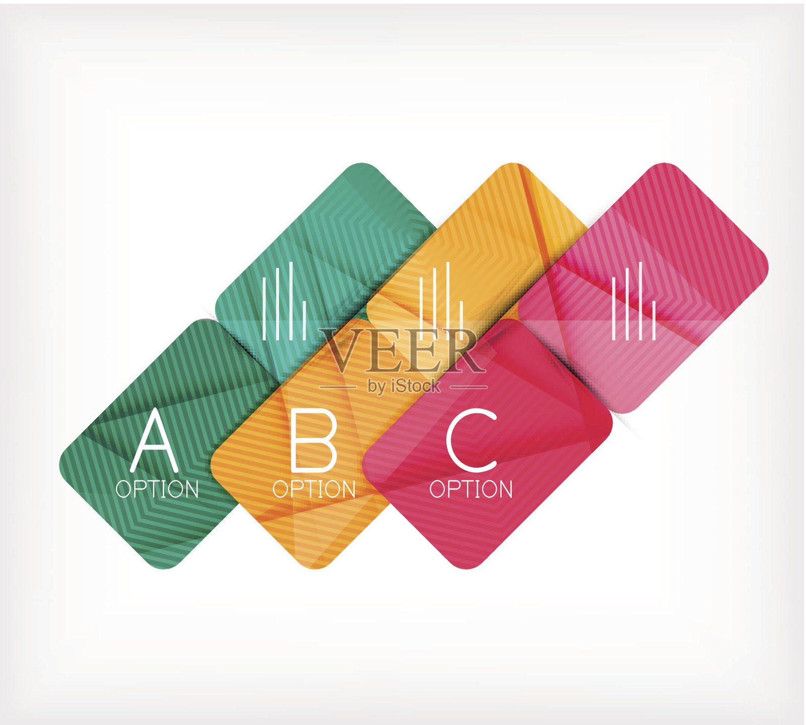 几何形状的选择横幅设计模板插画图片素材