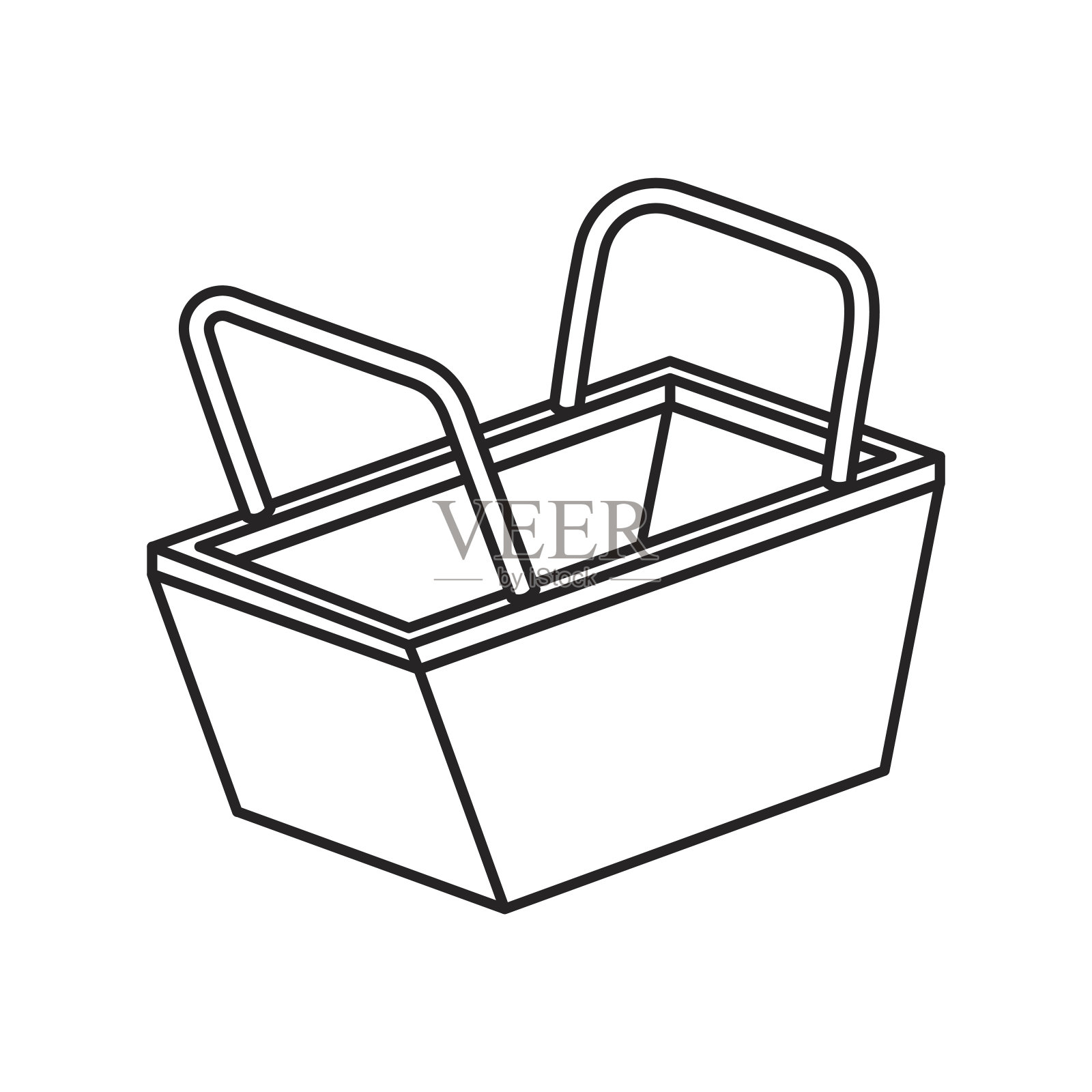 购物篮孤立图标设计元素图片