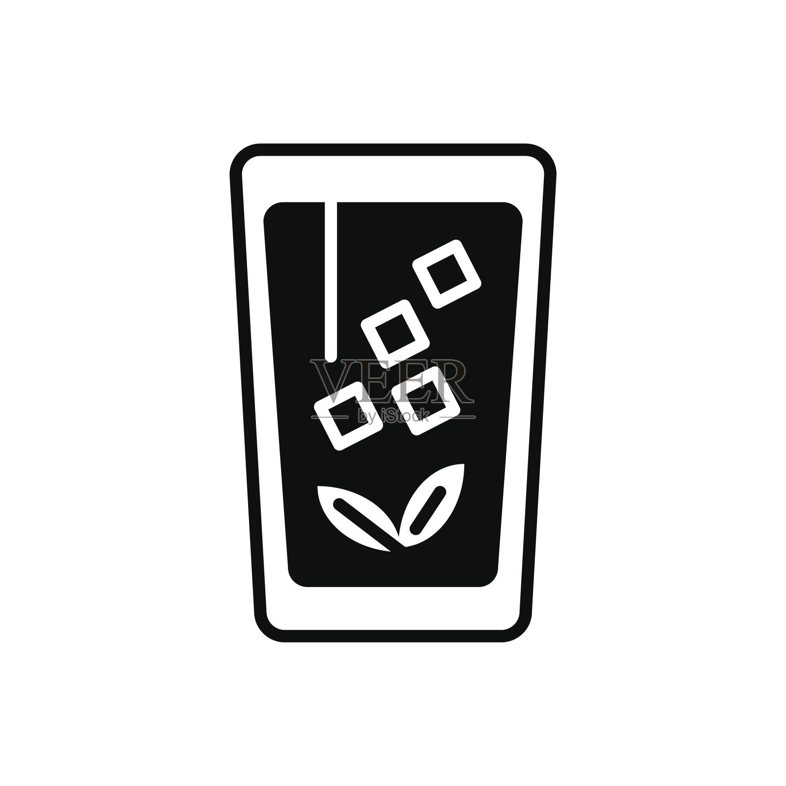 行图标柠檬水。矢量插图孤立在白色上。图标素材