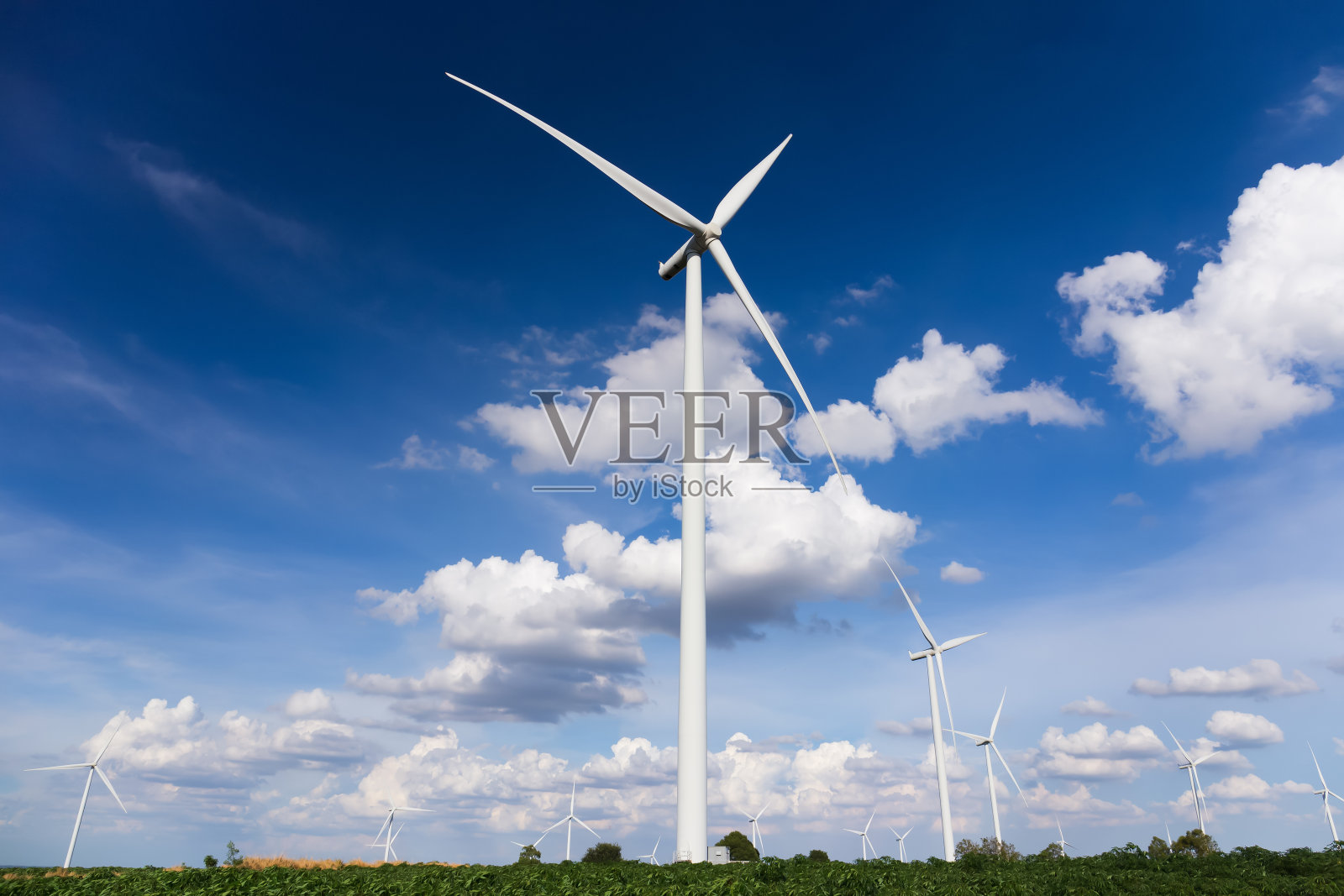 风力涡轮机的农场照片摄影图片