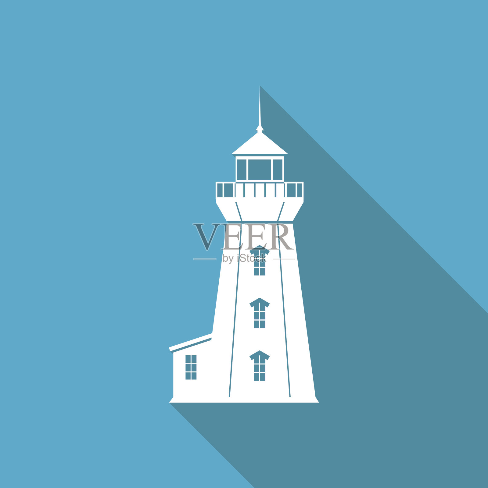 向量灯塔图标设计元素图片