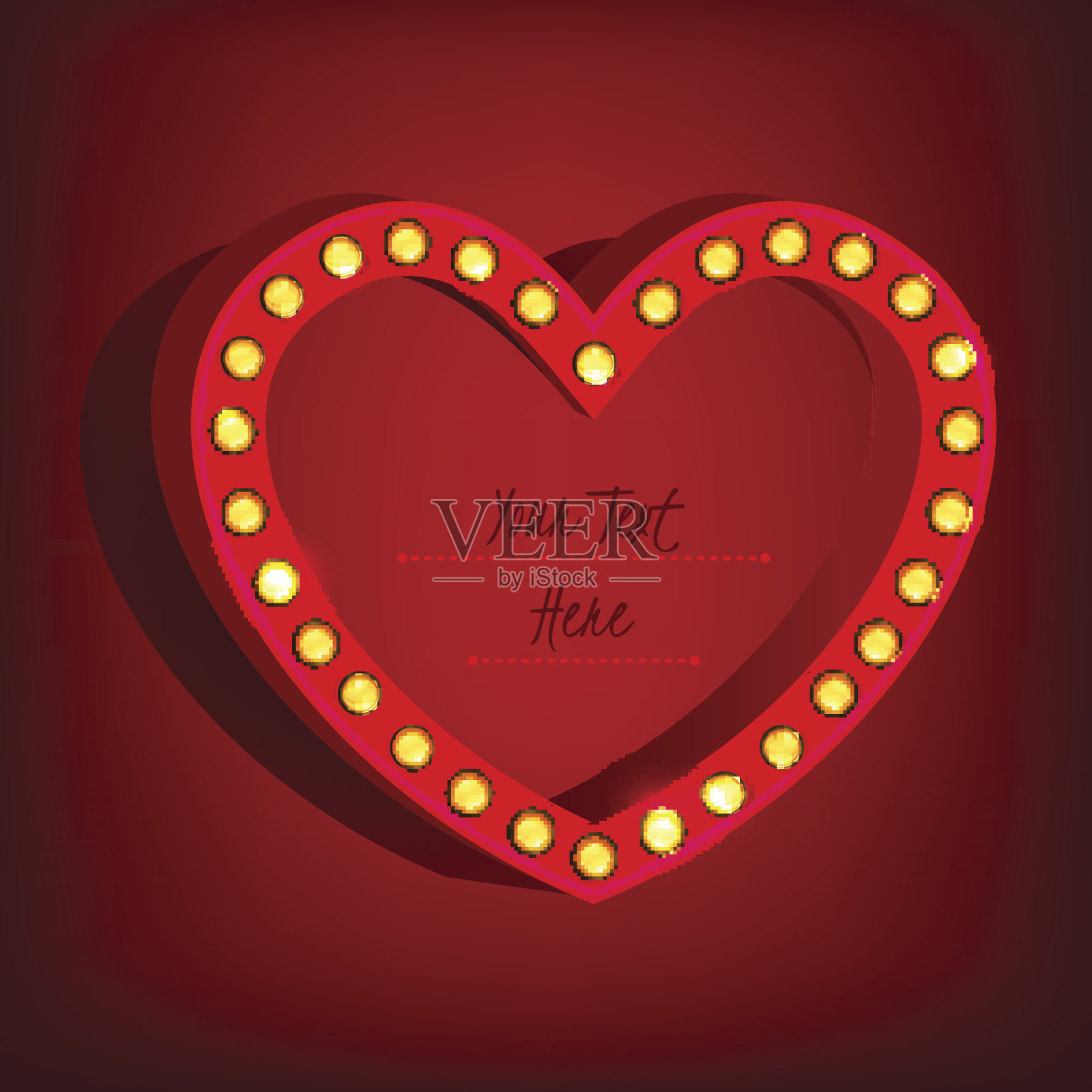 灯的心横幅插画图片素材