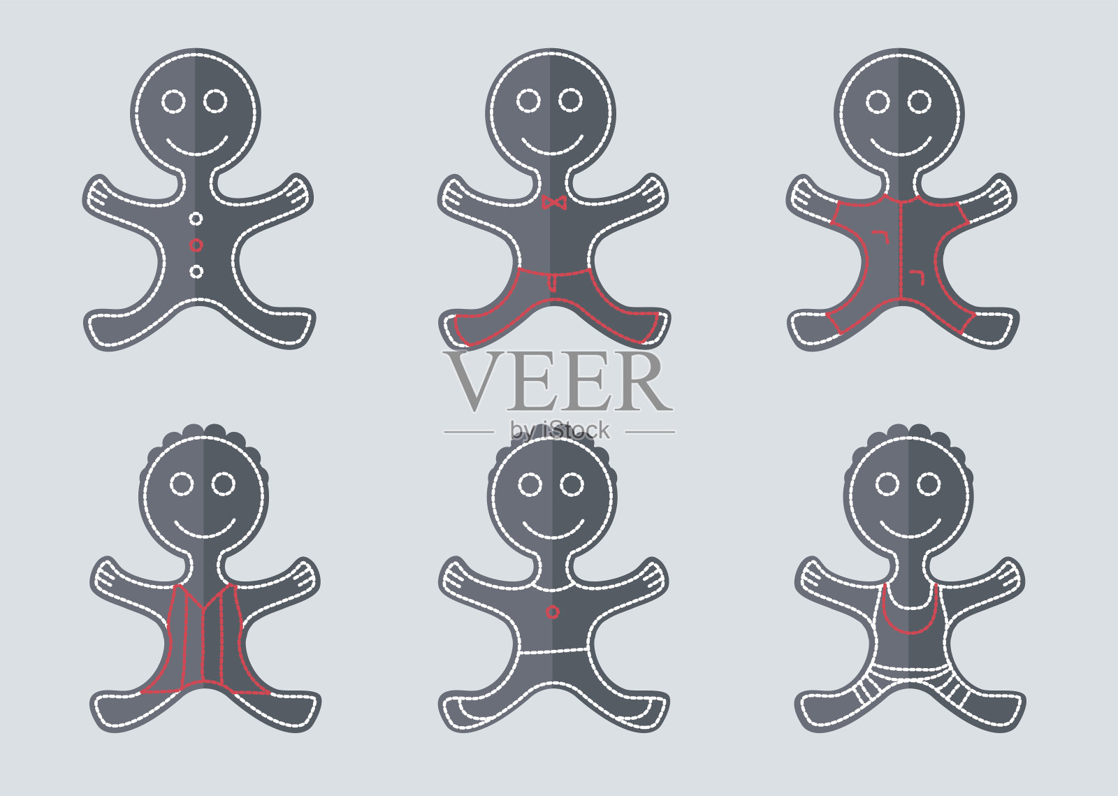 克里斯塔姆斯饼干插画图片素材