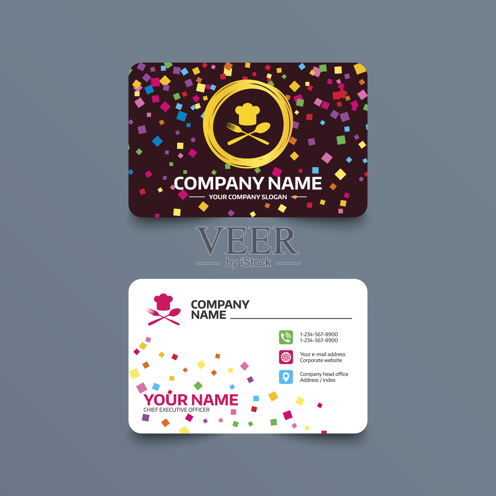 厨师帽标志图标。烹饪的象征。插画图片素材