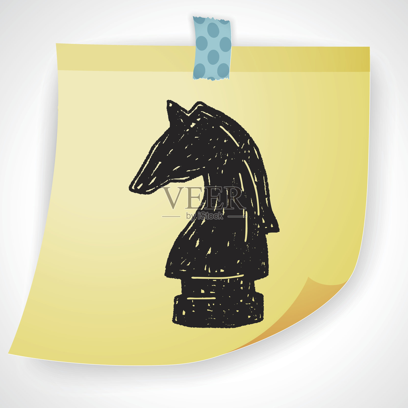 涂鸦象棋插画图片素材