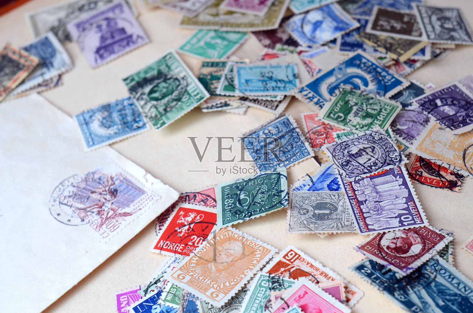 收集旧邮票照片摄影图片