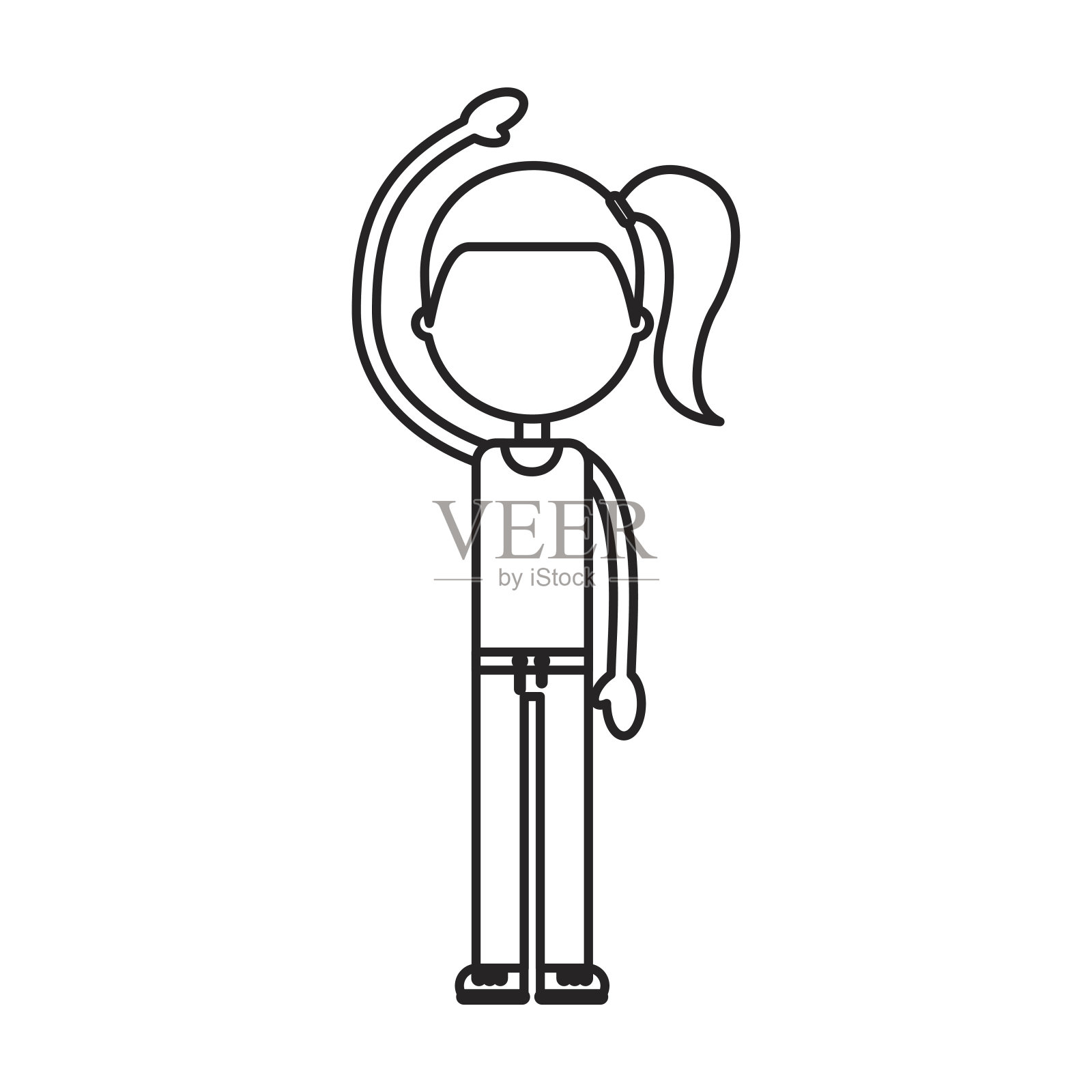 运动健身的女孩设计元素图片