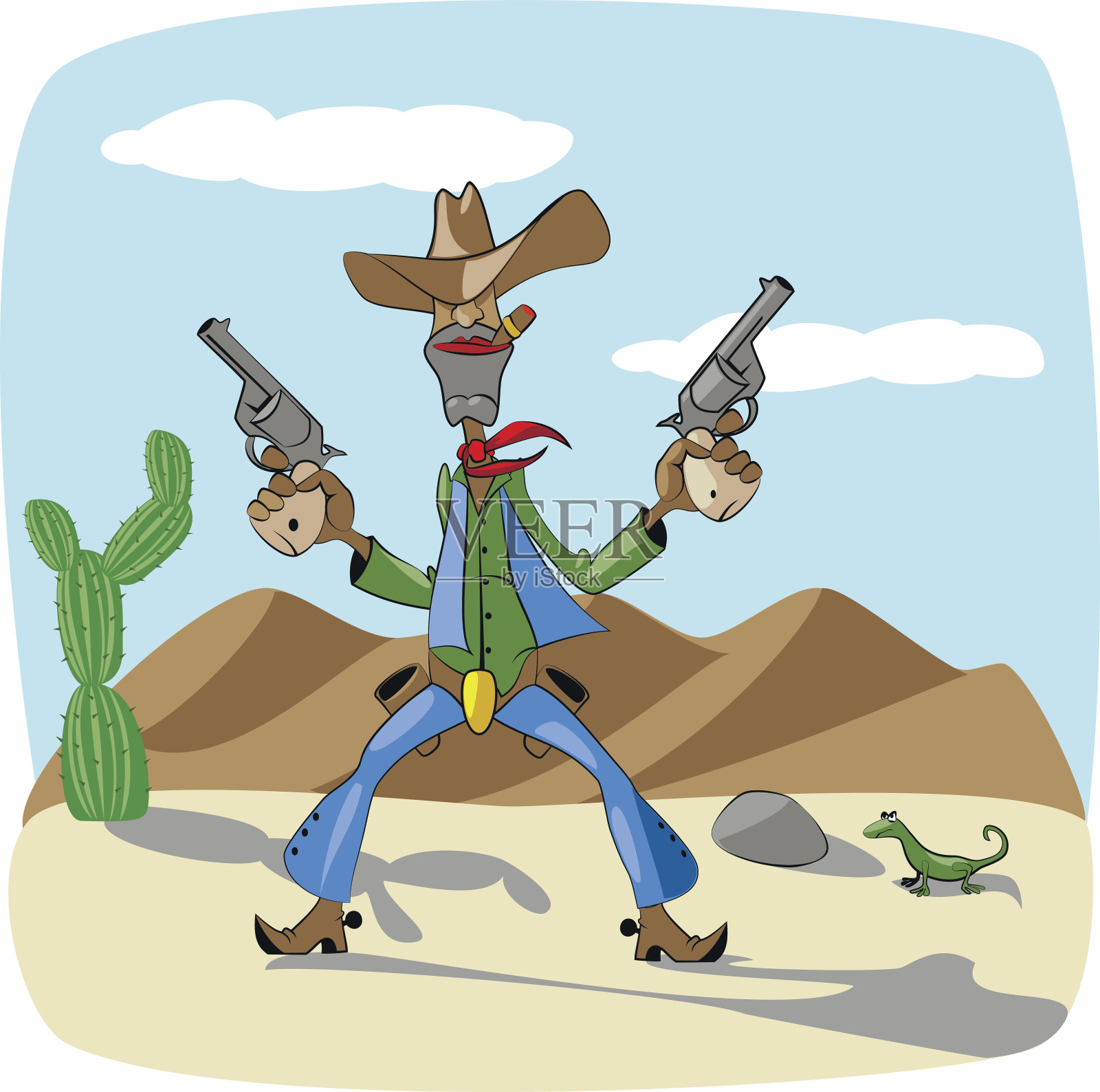 牛仔设计元素图片