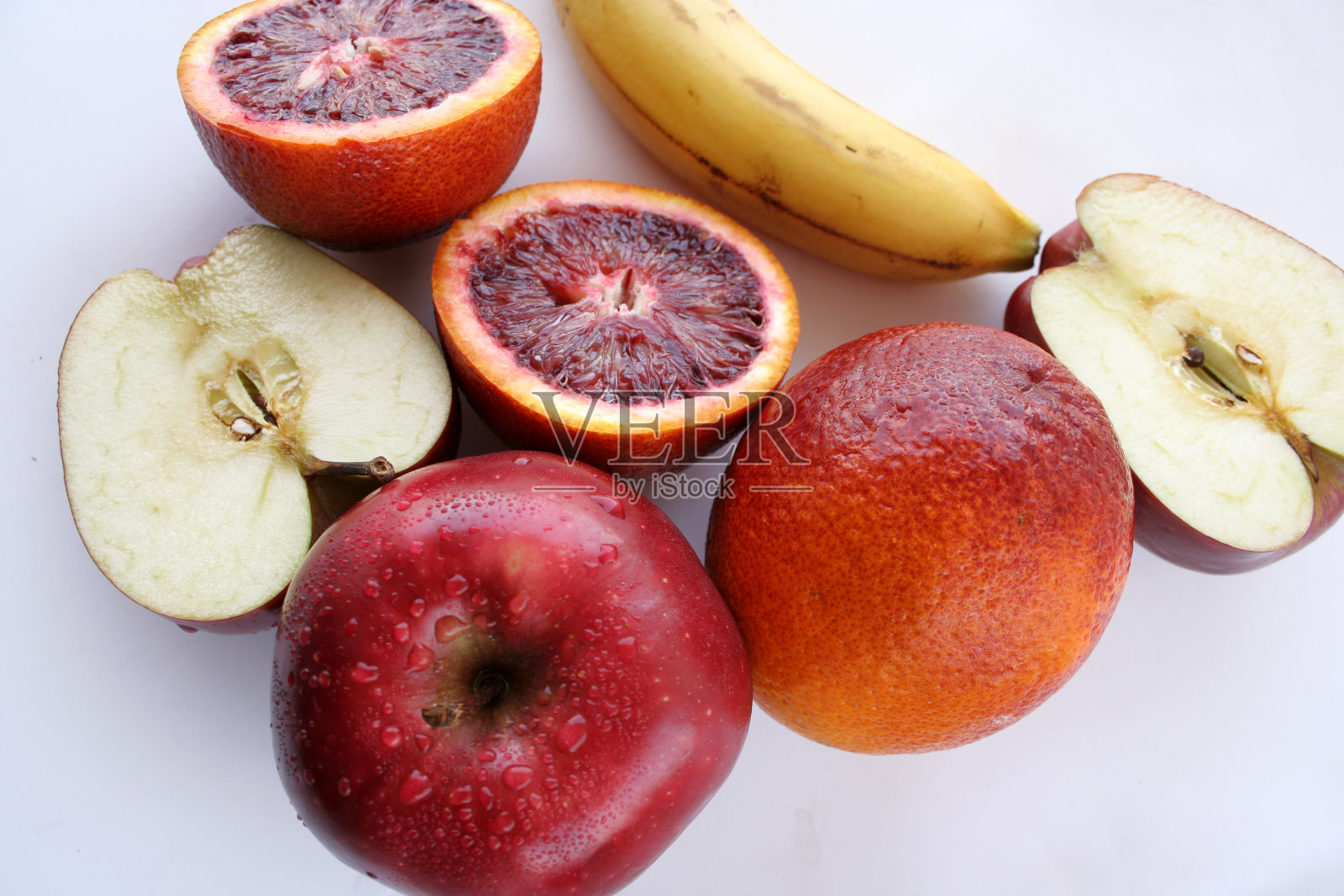 橘子，苹果和香蕉照片摄影图片