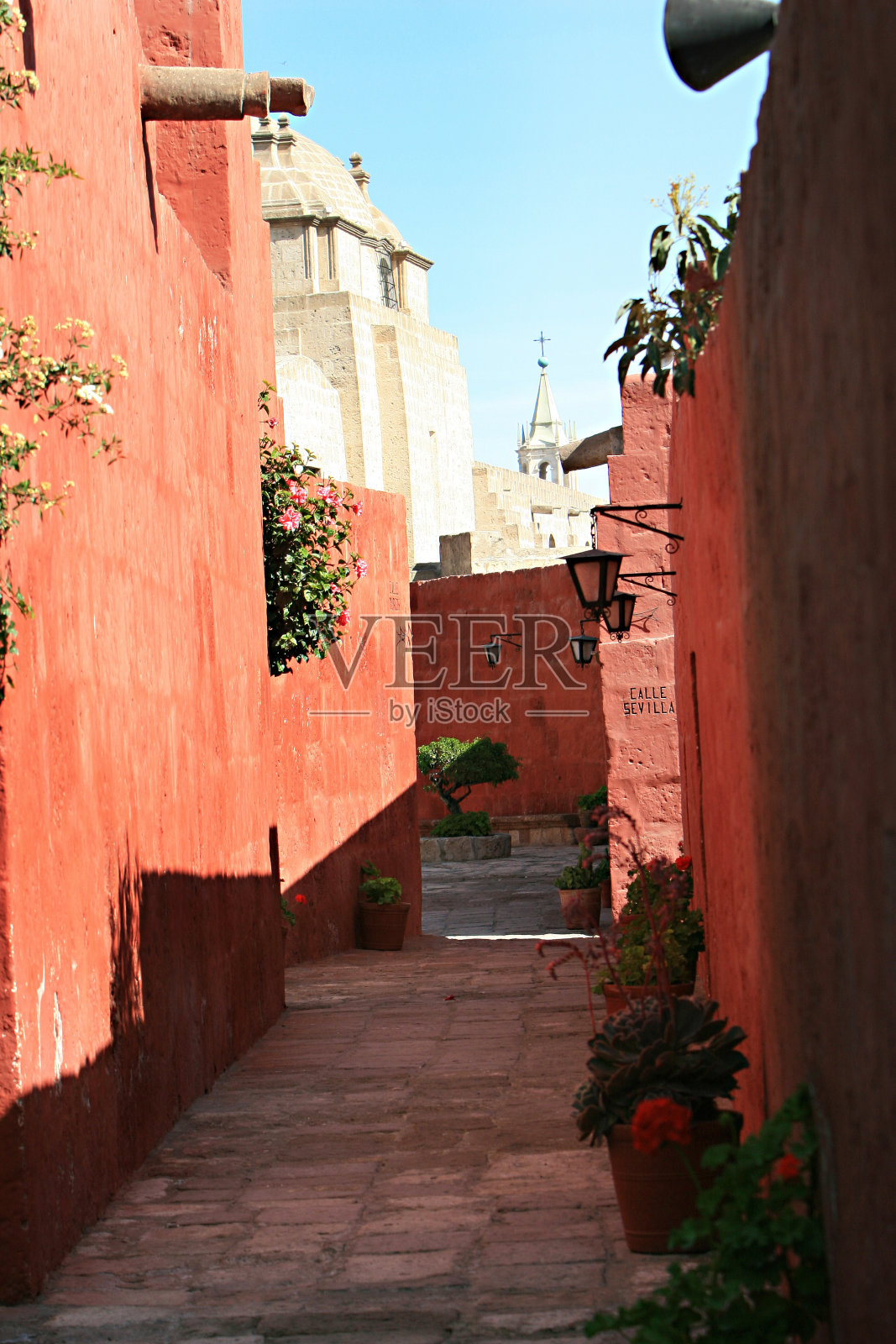 秘鲁阿雷基帕的圣卡塔琳娜修道院照片摄影图片