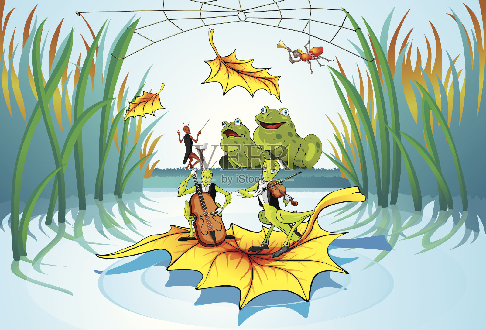 秋季演唱会插画图片素材