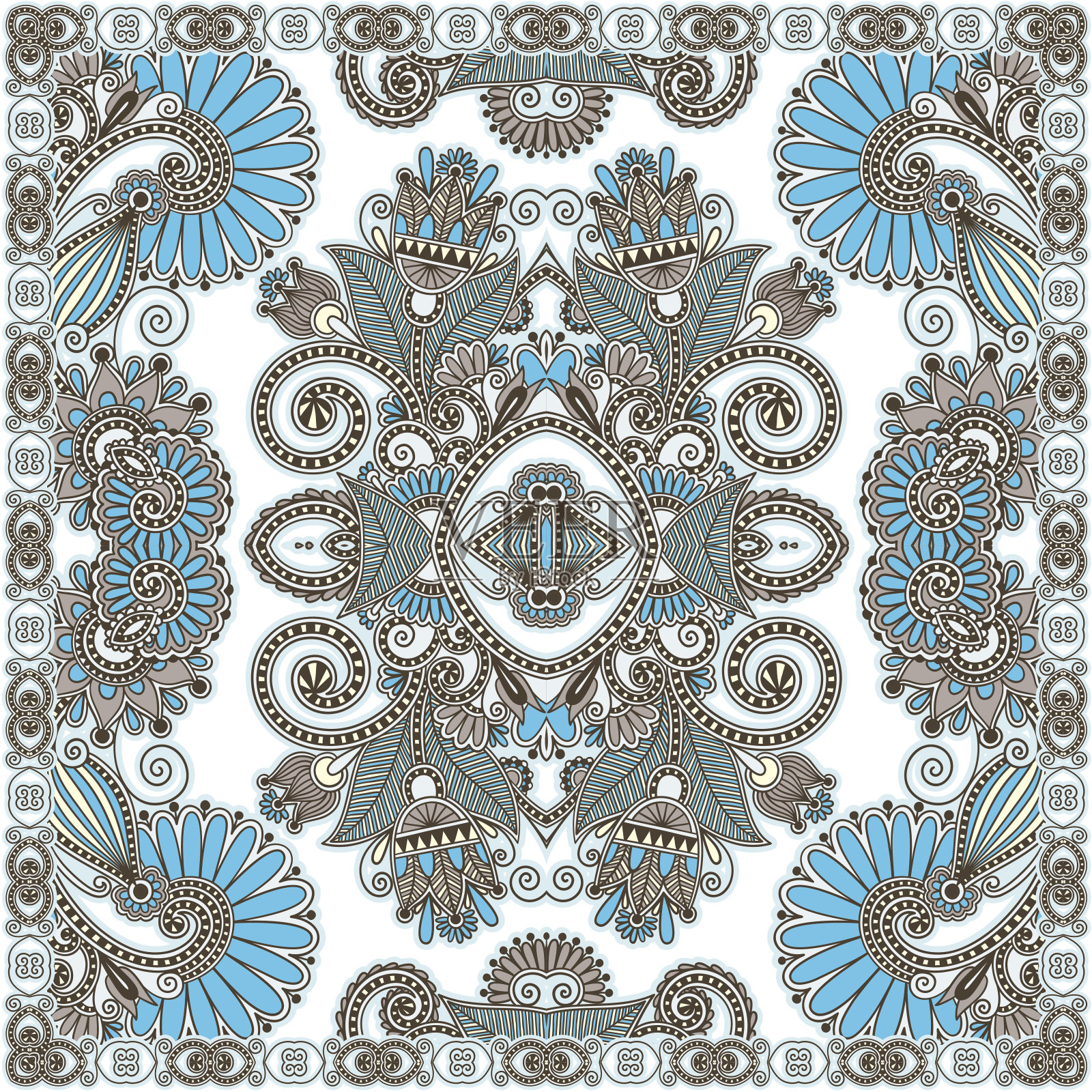 华丽的丝巾插画图片素材