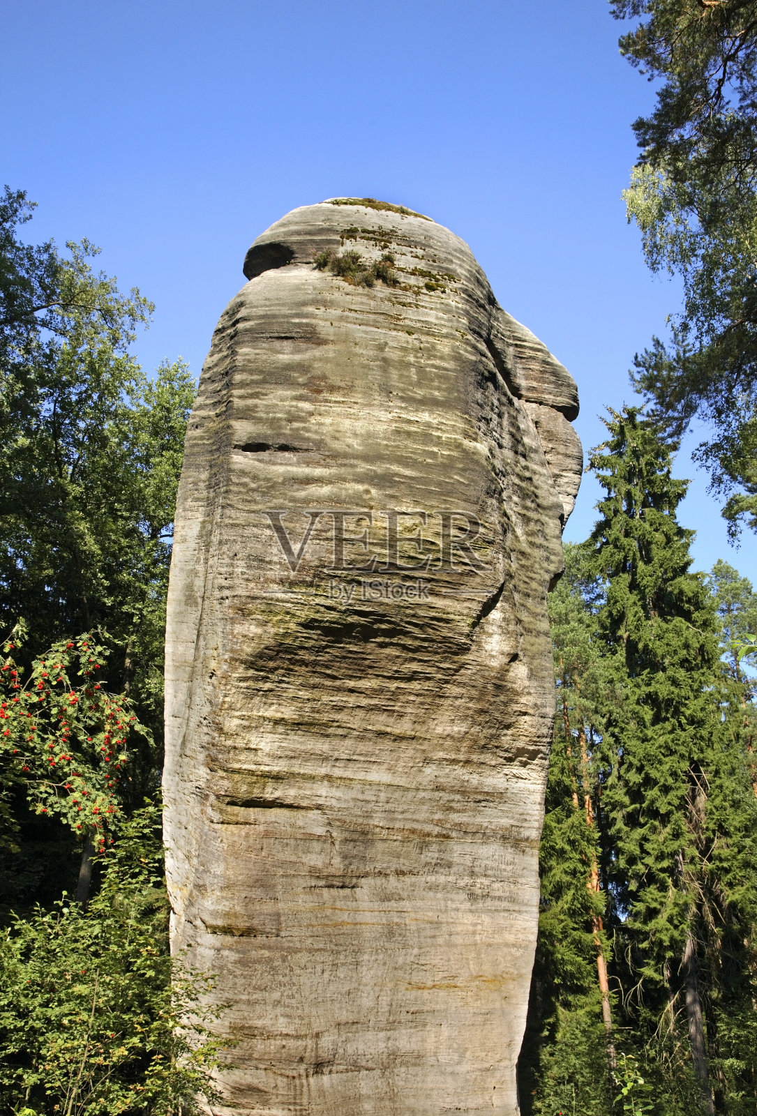 Adrspach-Teplice岩石。捷克共和国照片摄影图片