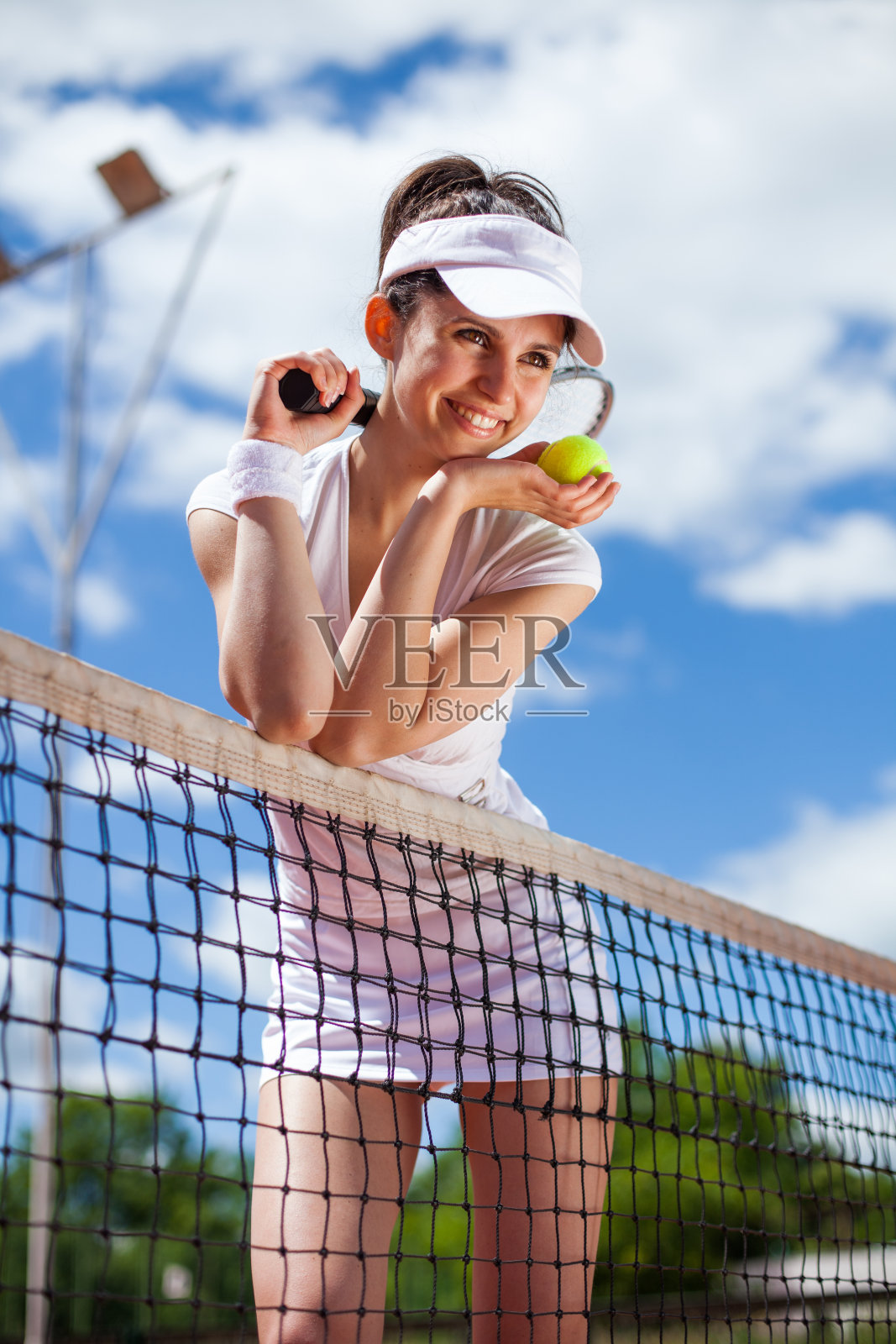 女打网球照片摄影图片