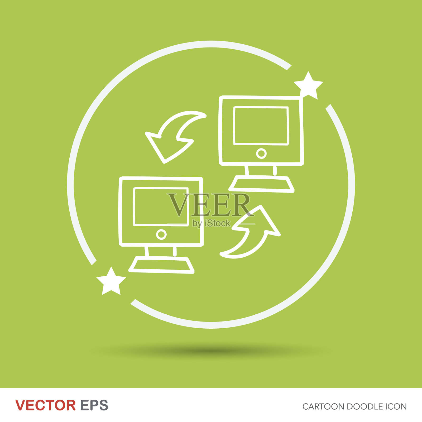 电脑涂鸦插画图片素材