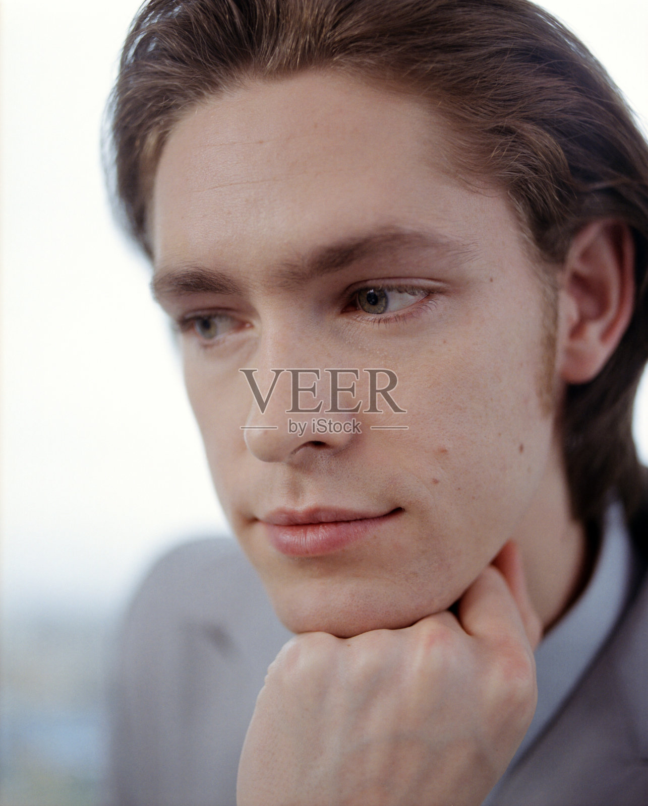 思考的商务人像照片摄影图片