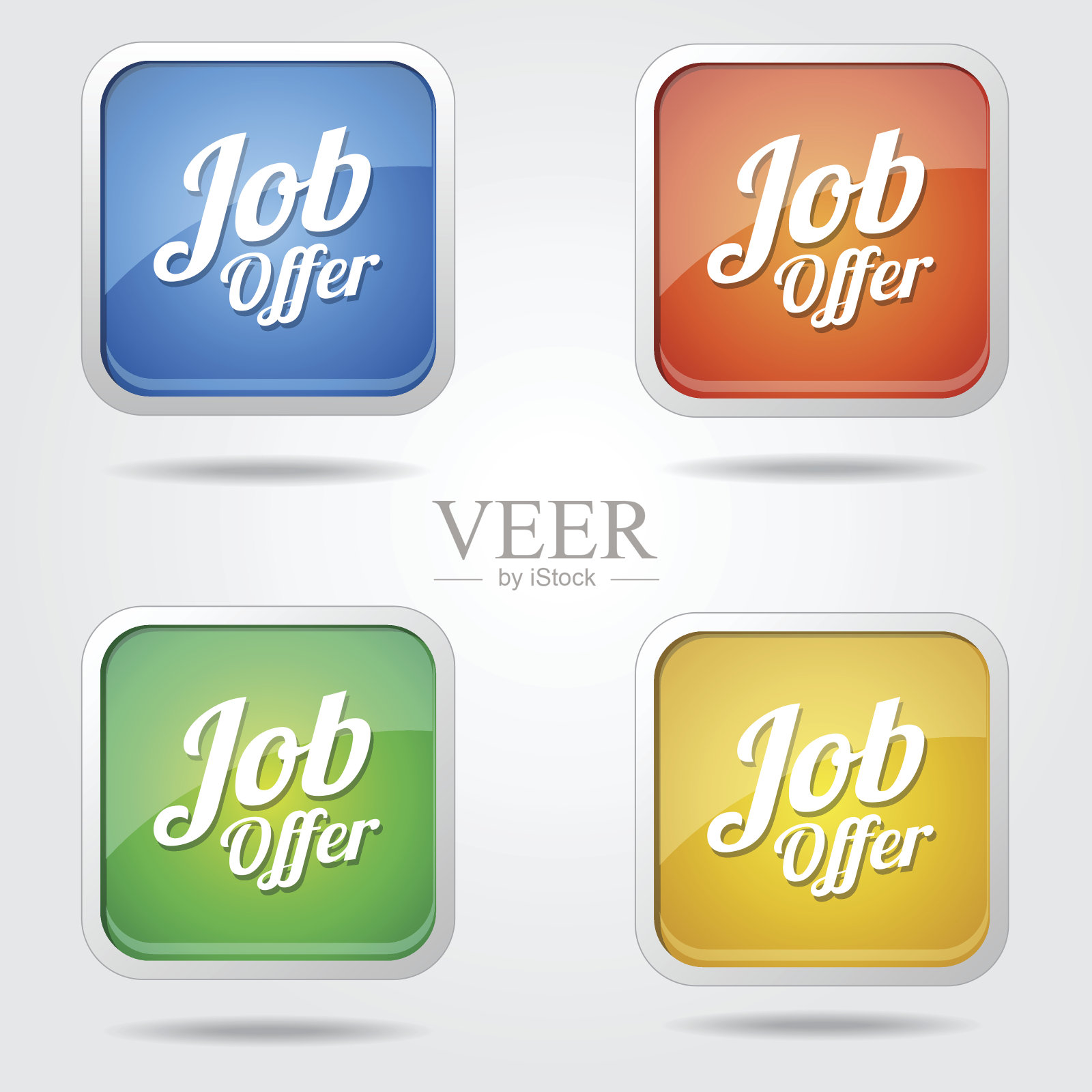 工作提供彩色矢量图标设计插画图片素材