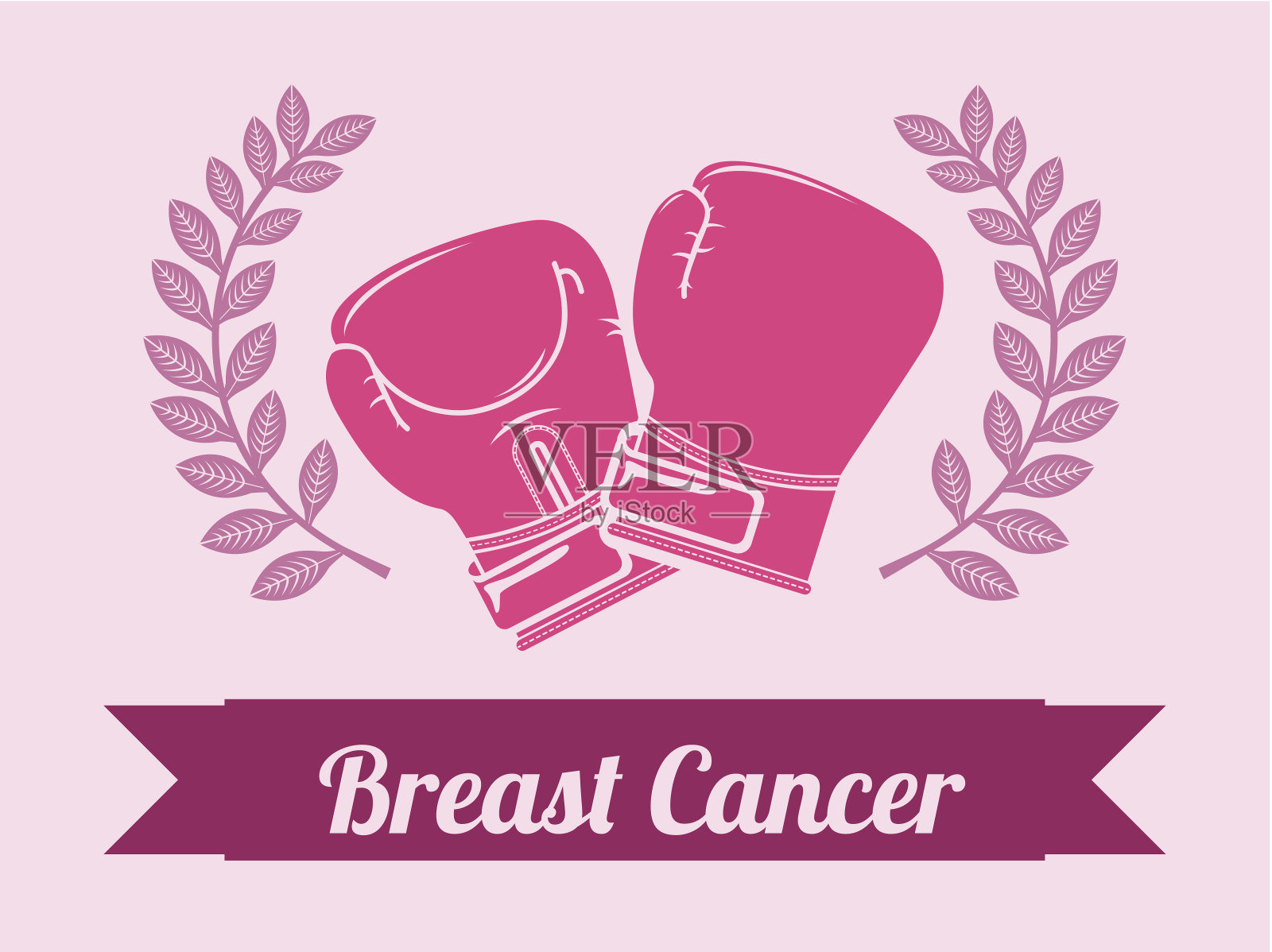 乳腺癌的设计插画图片素材