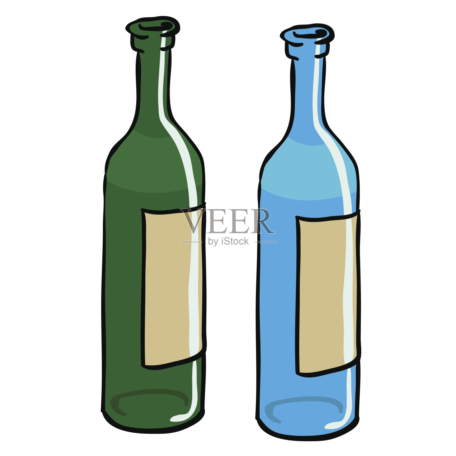瓶插画图片素材