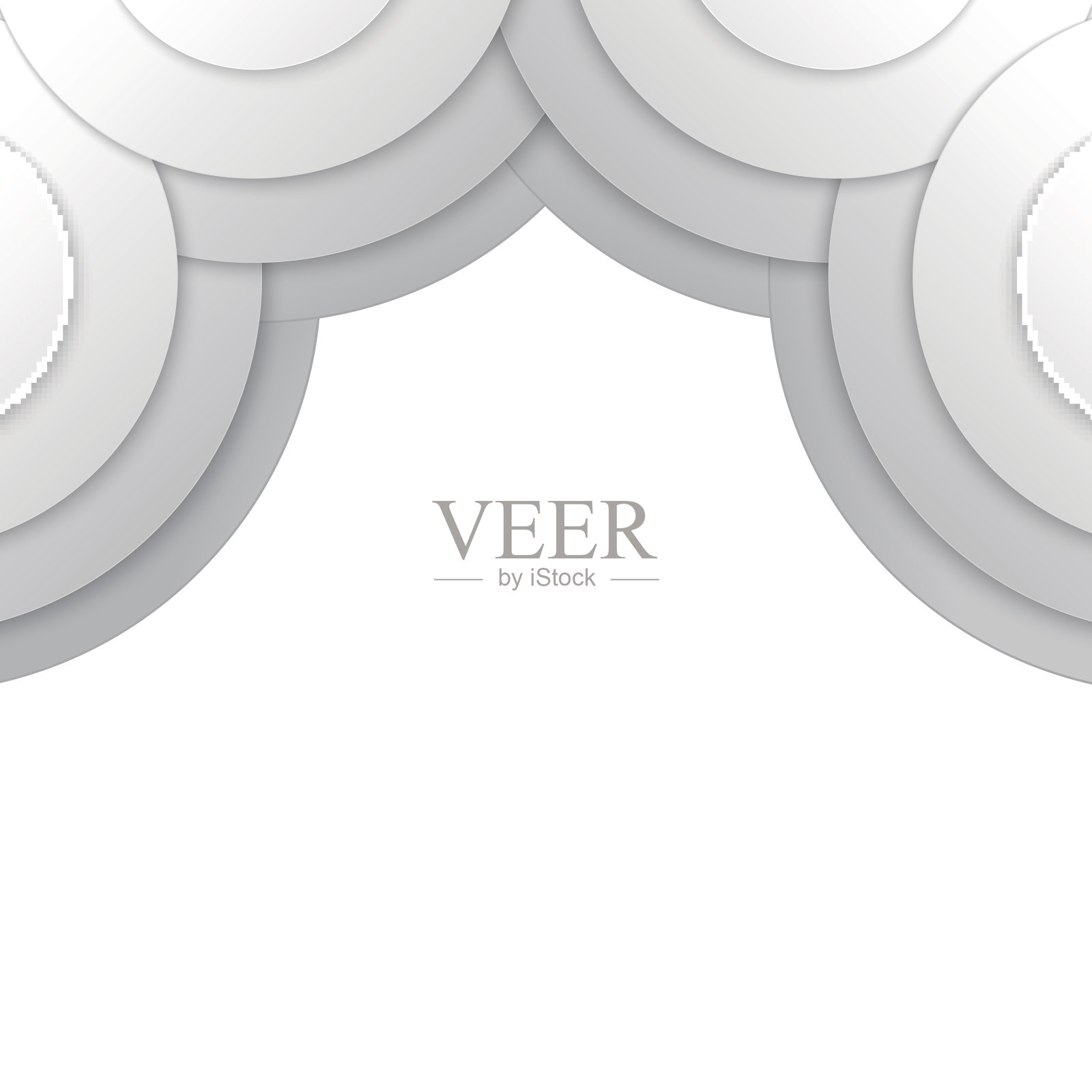 摘要灰色纸圈矢量背景插画图片素材