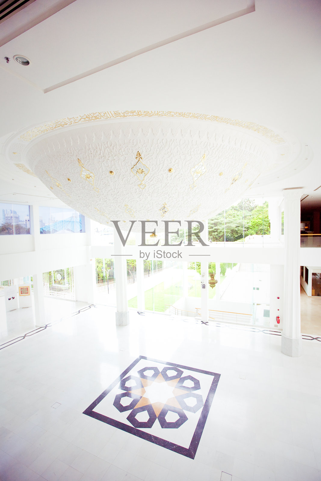 马来西亚清真寺内部照片摄影图片