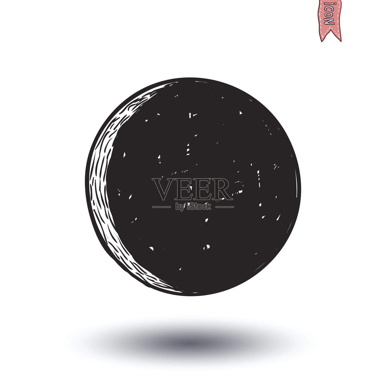 行星图标，手绘矢量插图。插画图片素材