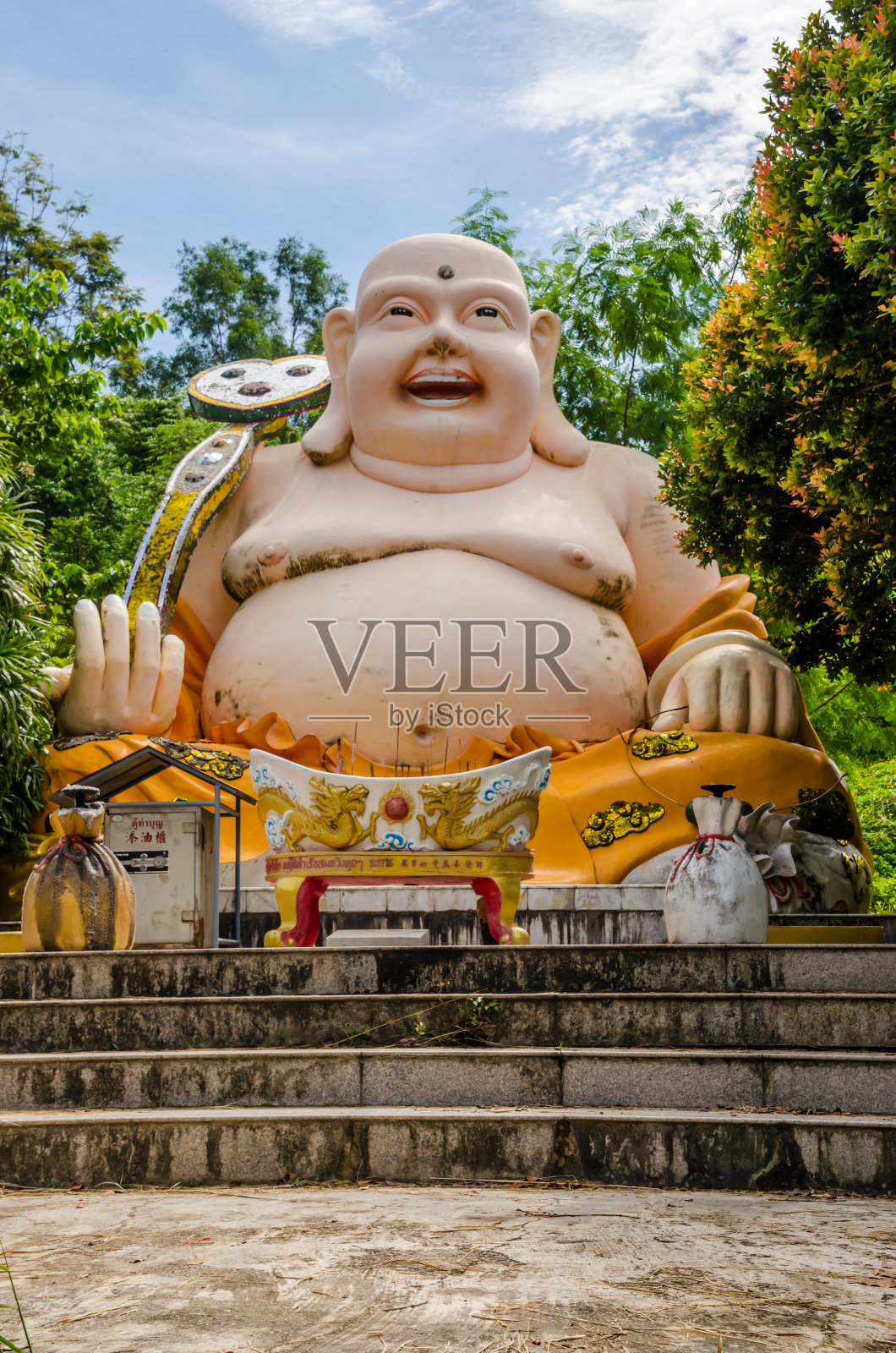 中国的神像，酒店，满足和幸福的神照片摄影图片