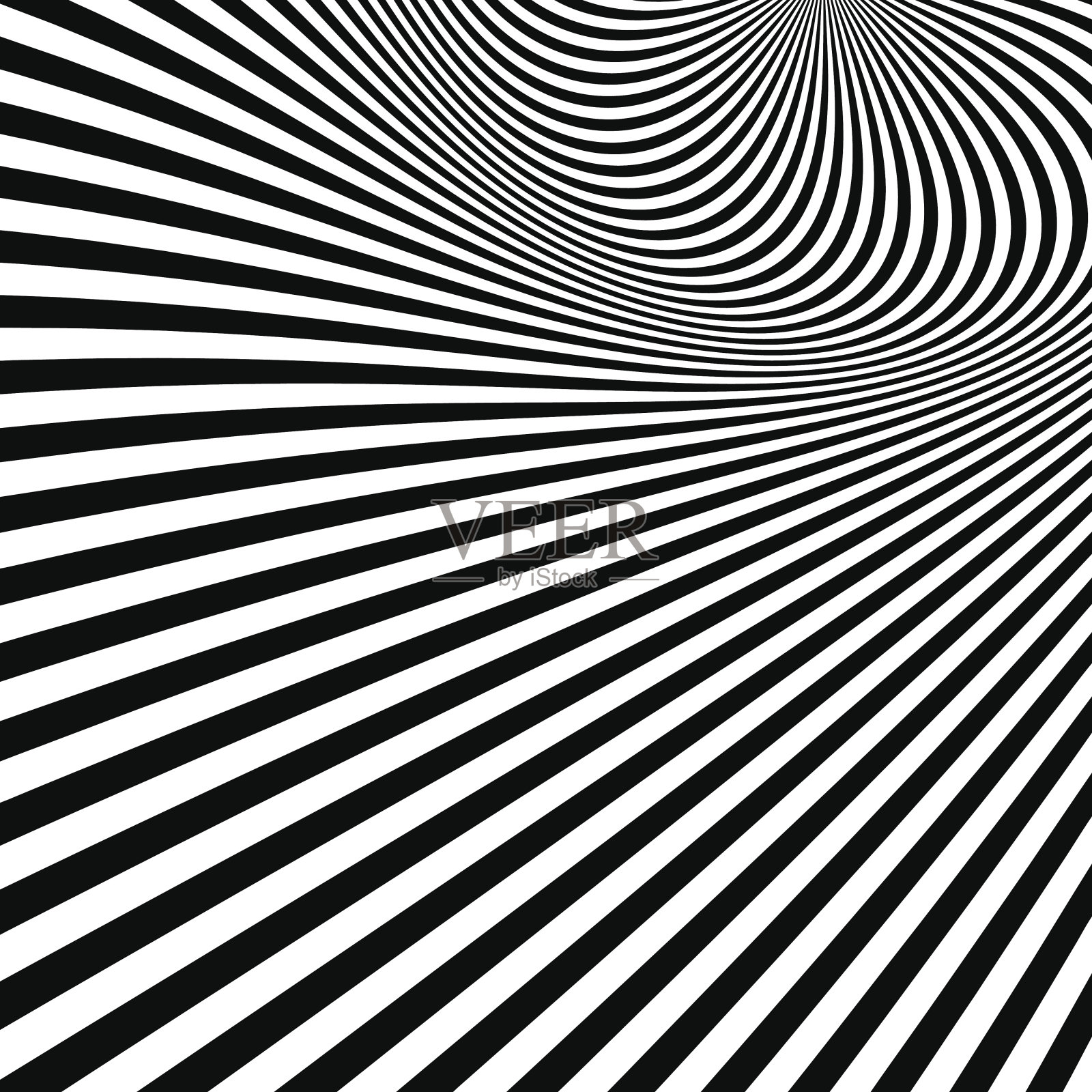 带有光学错觉的图案。黑白背景。插画图片素材