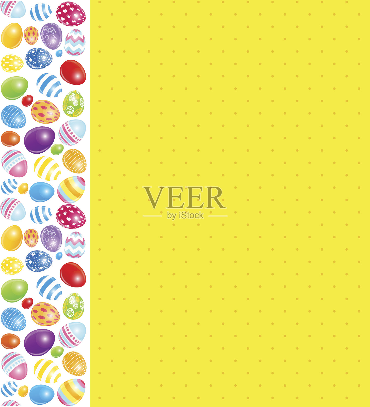 美丽的复活节彩蛋背景矢量插图设计模板素材