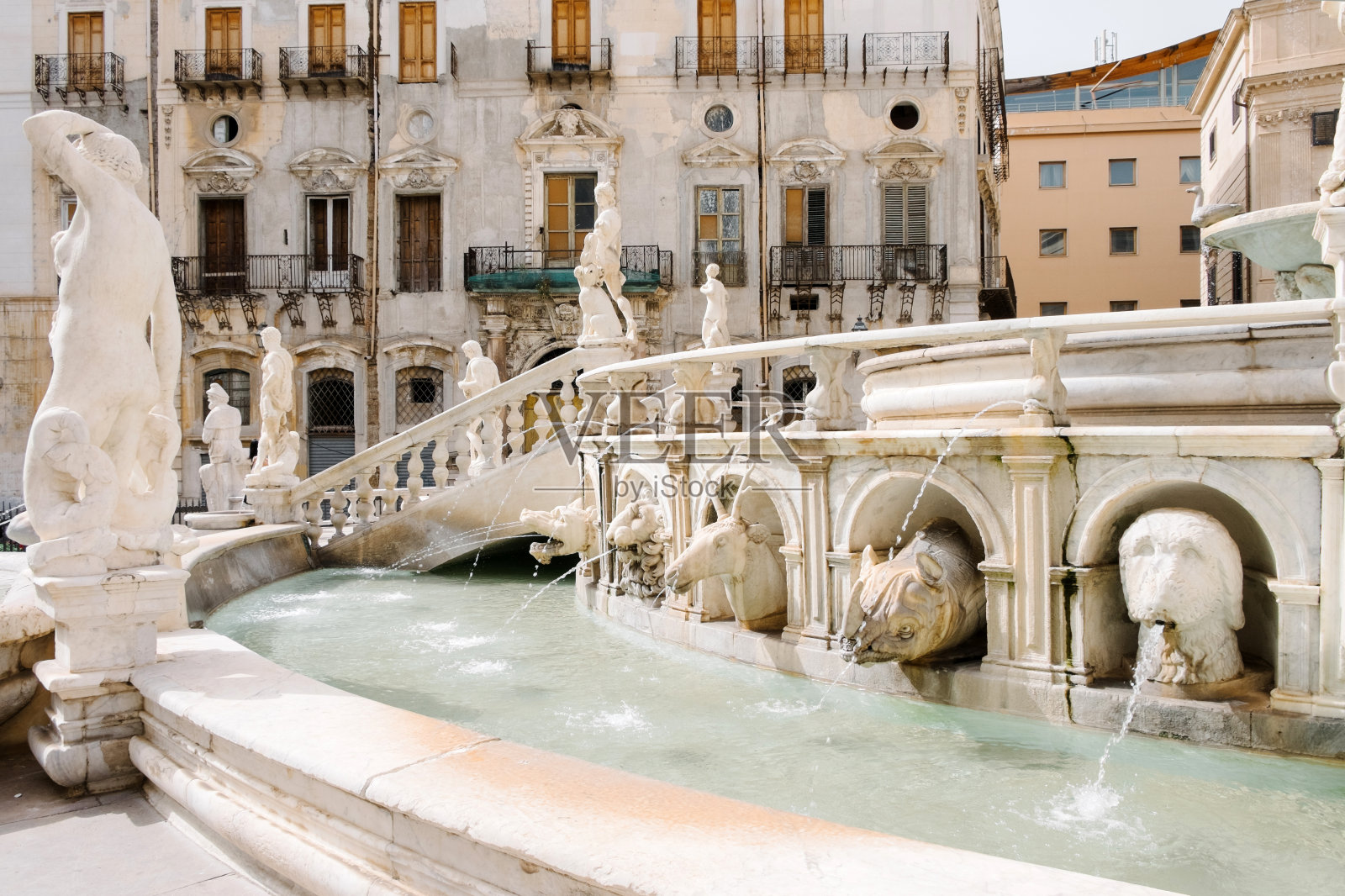 比勒陀利亚喷泉,巴勒莫照片摄影图片