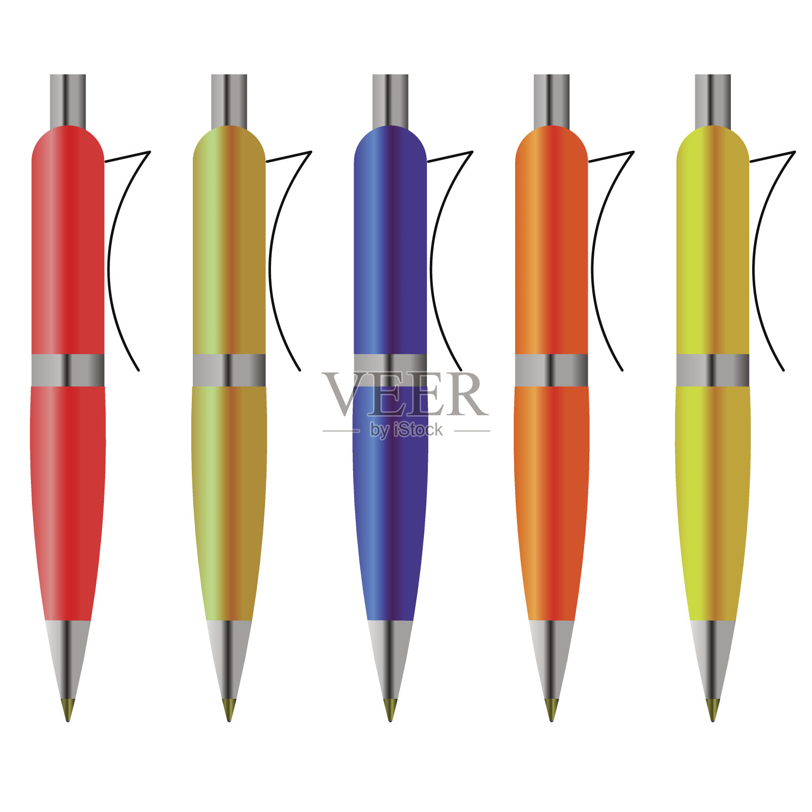 彩色笔插画图片素材