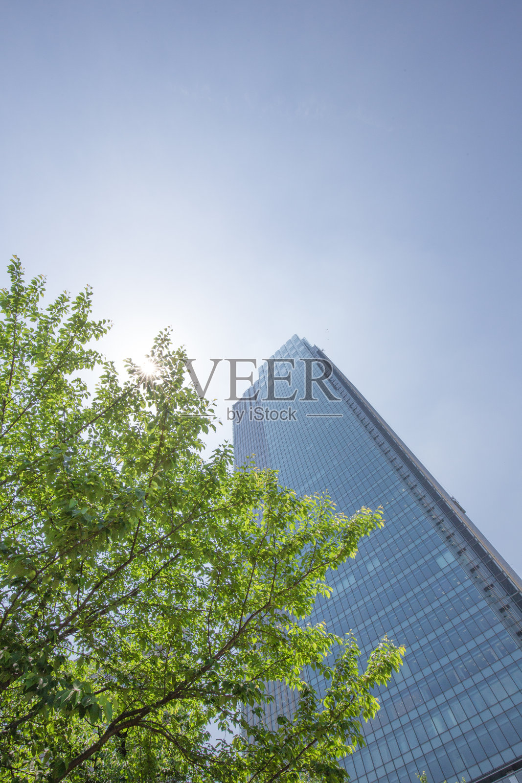 东京市中心的绿色高楼大厦照片摄影图片